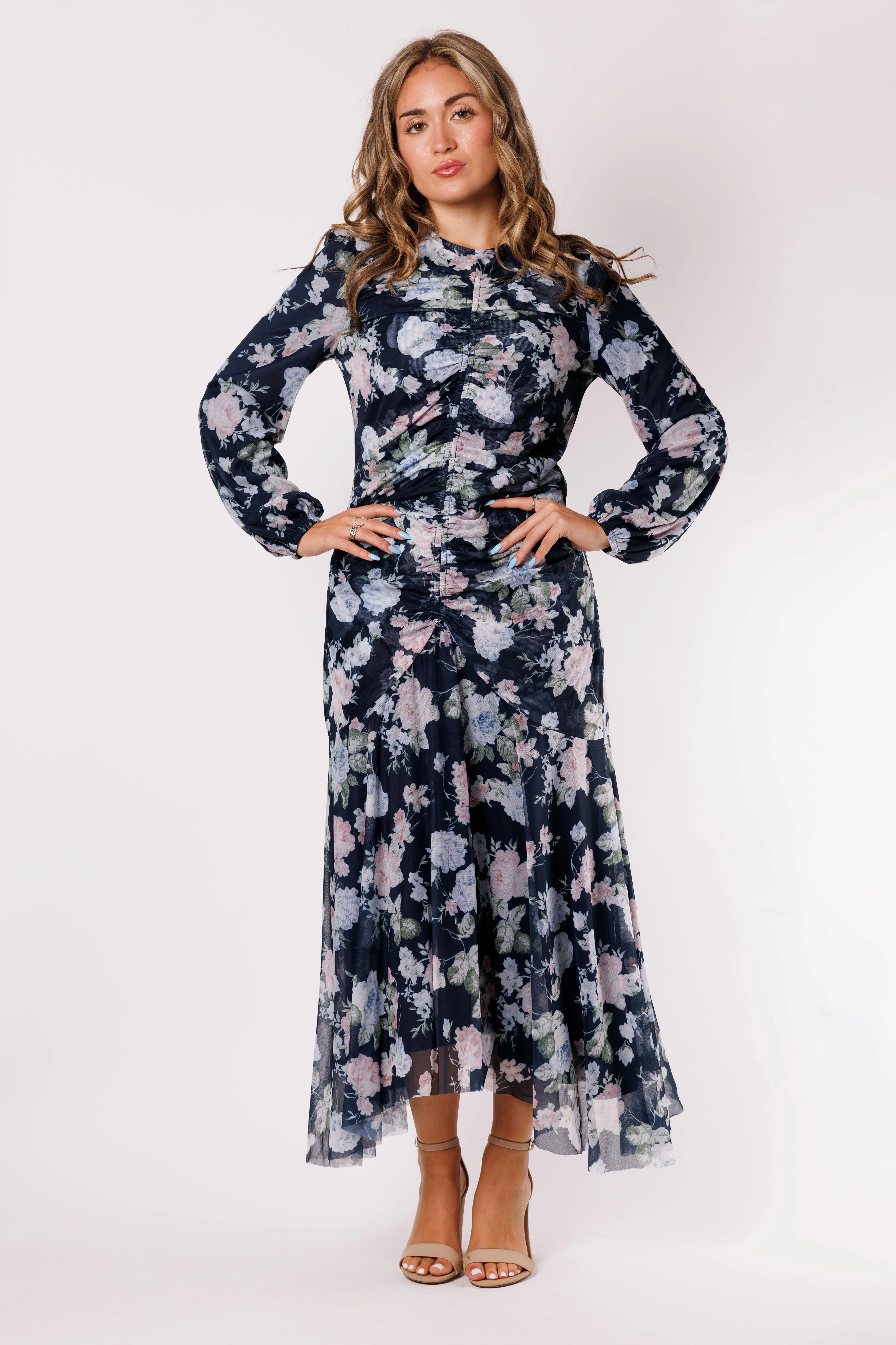 Navy/Multi Mesh Dress
