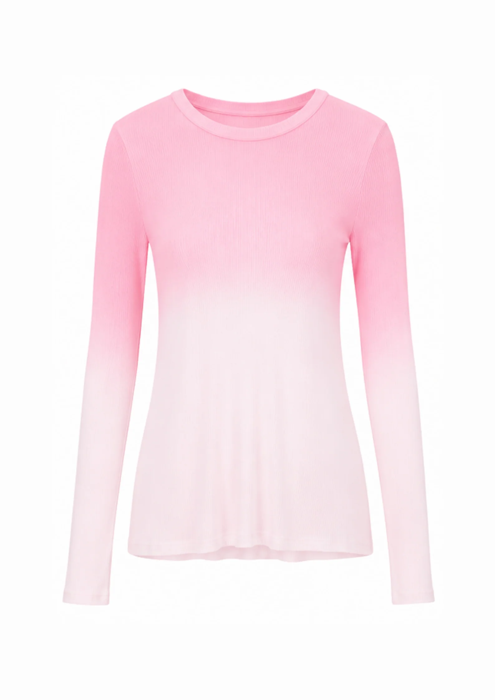 Pink Ombre Microribbed T-shirt