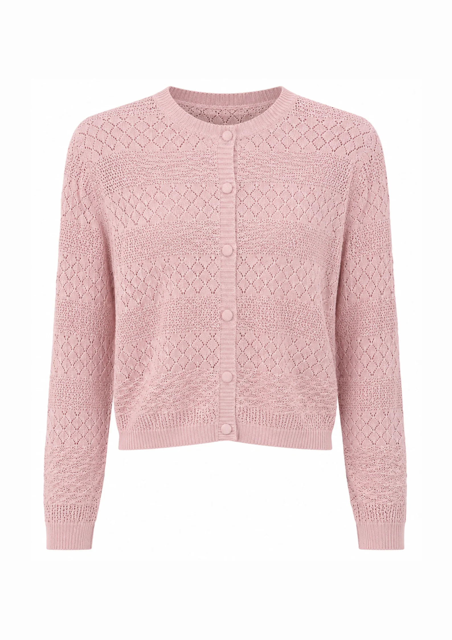 Pink Open Weave Cardy