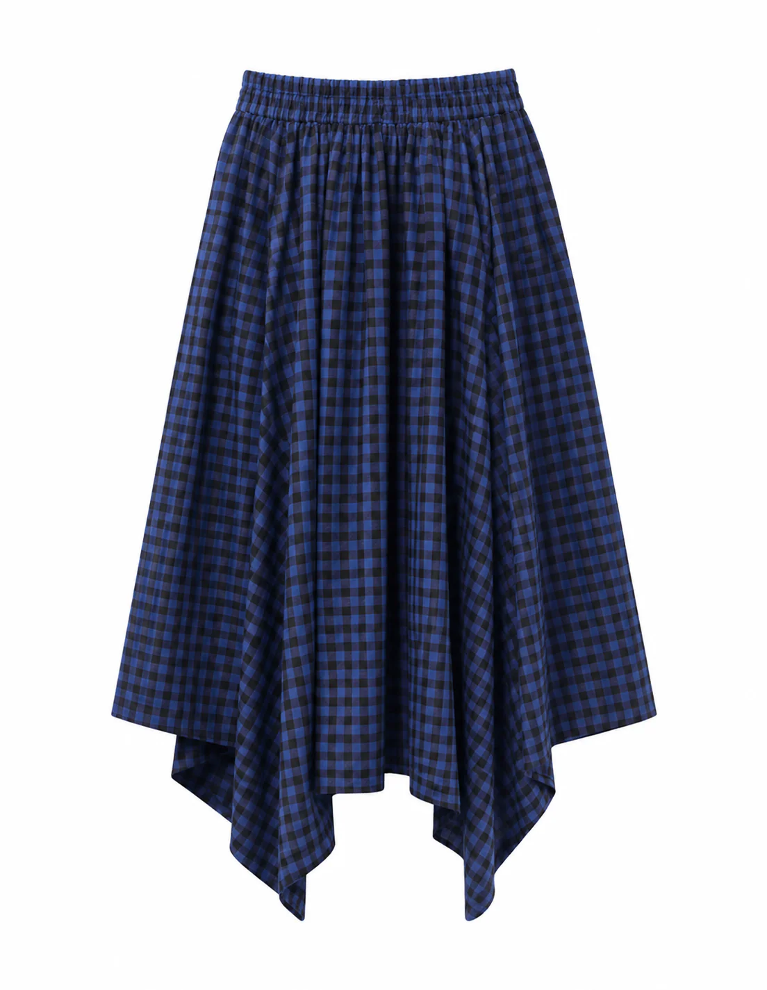 Kerchief Skirt in Blue Plaid - Image 2