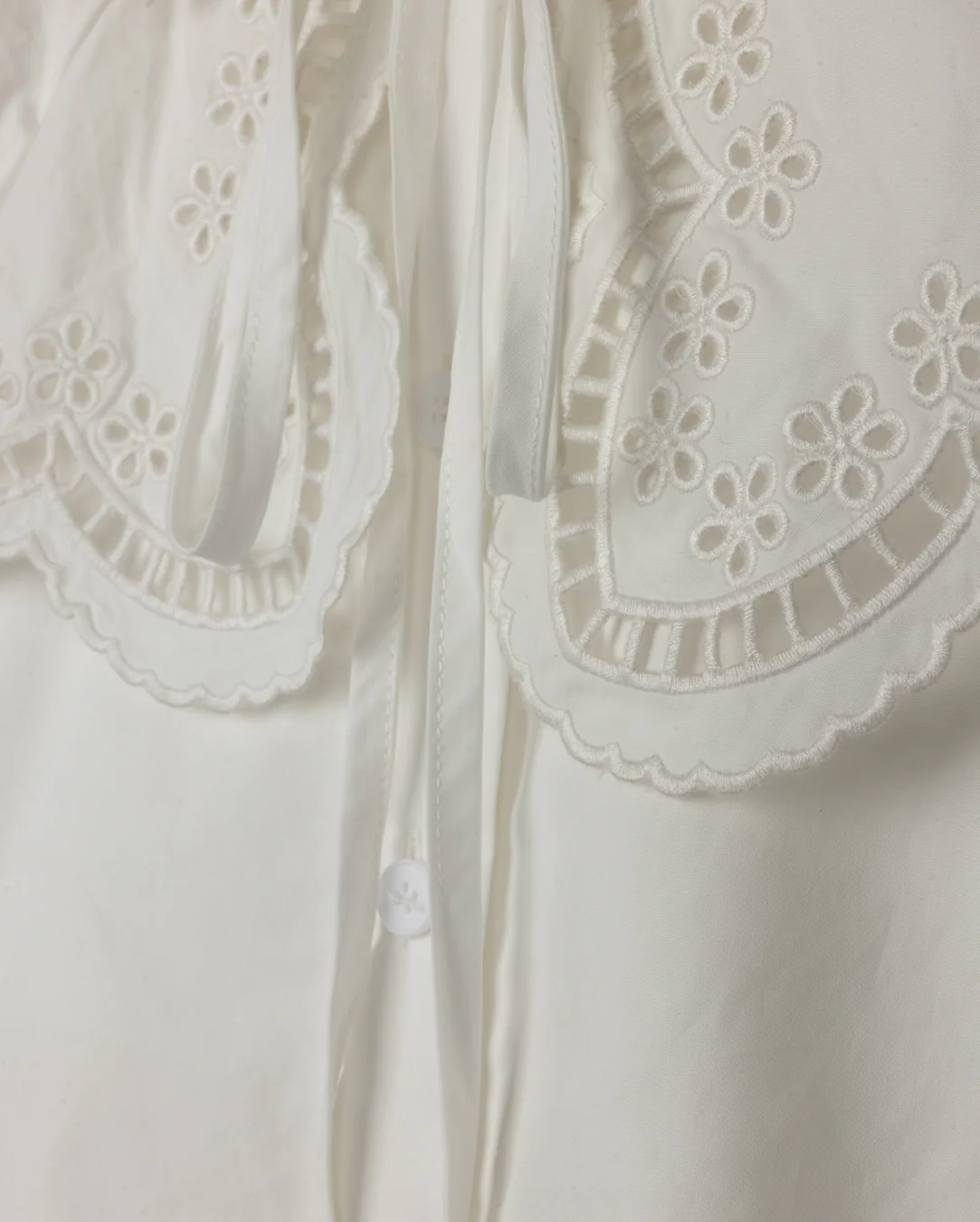 Alice Cape Blouse- White - Image 3