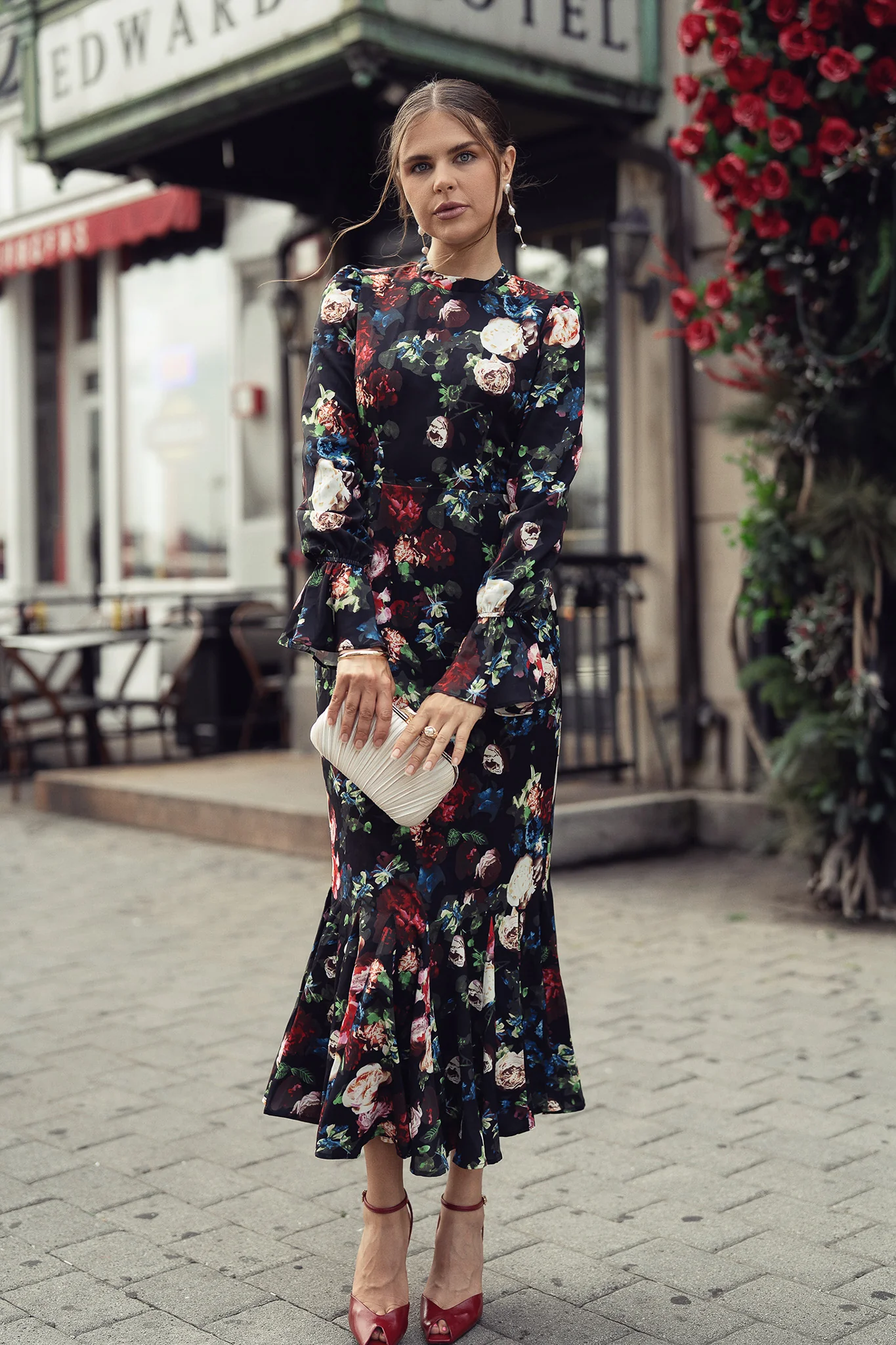 Aliza Dress- Exotic Winter Floral - Image 2