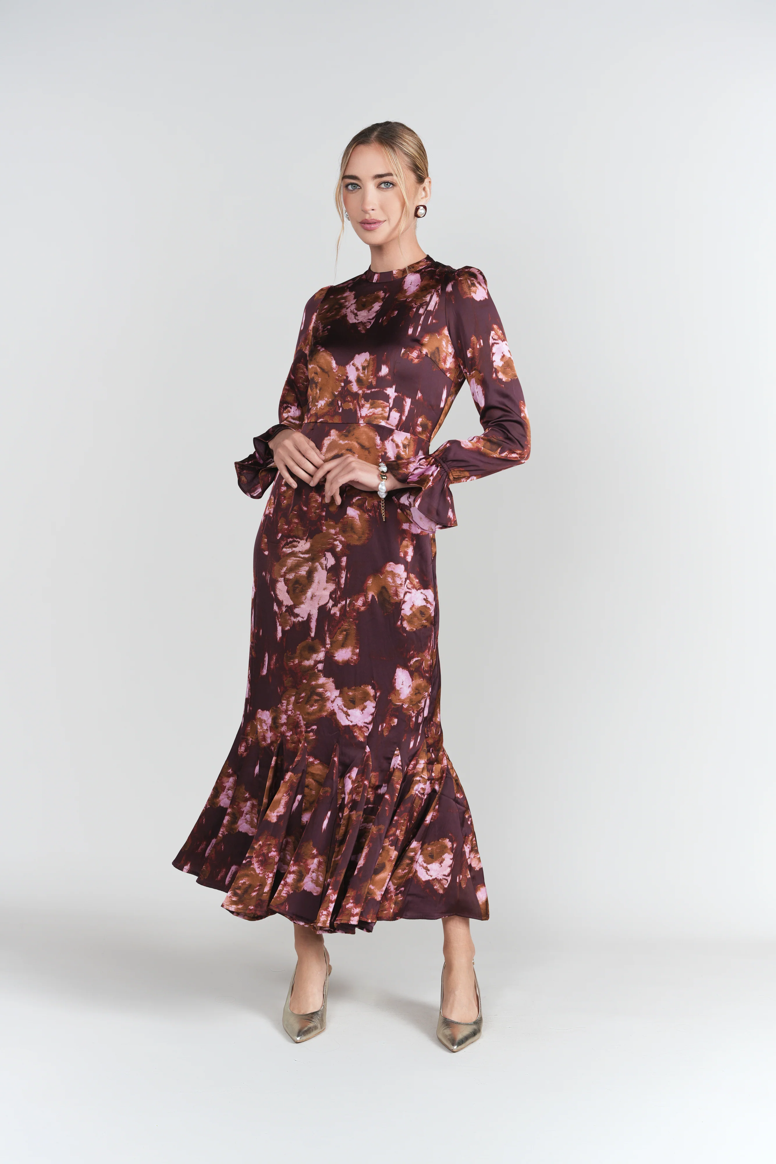 Aliza Dress- Maroons - Image 2