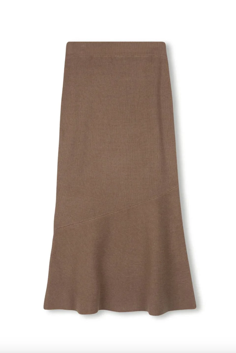 Anno Knit Fit & Flair Skirt- Brown