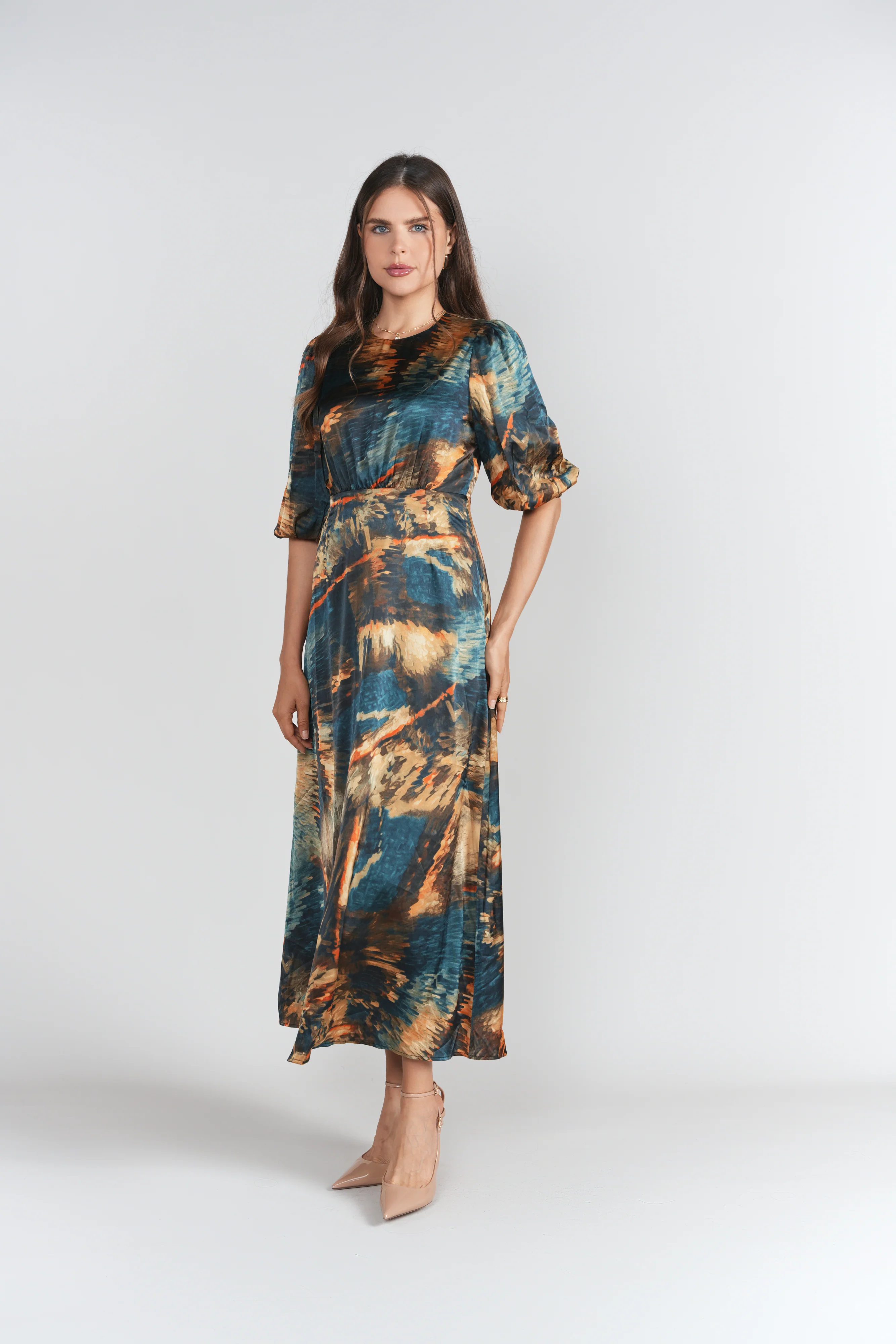 Becca Dress- Abstract Navy - Image 3