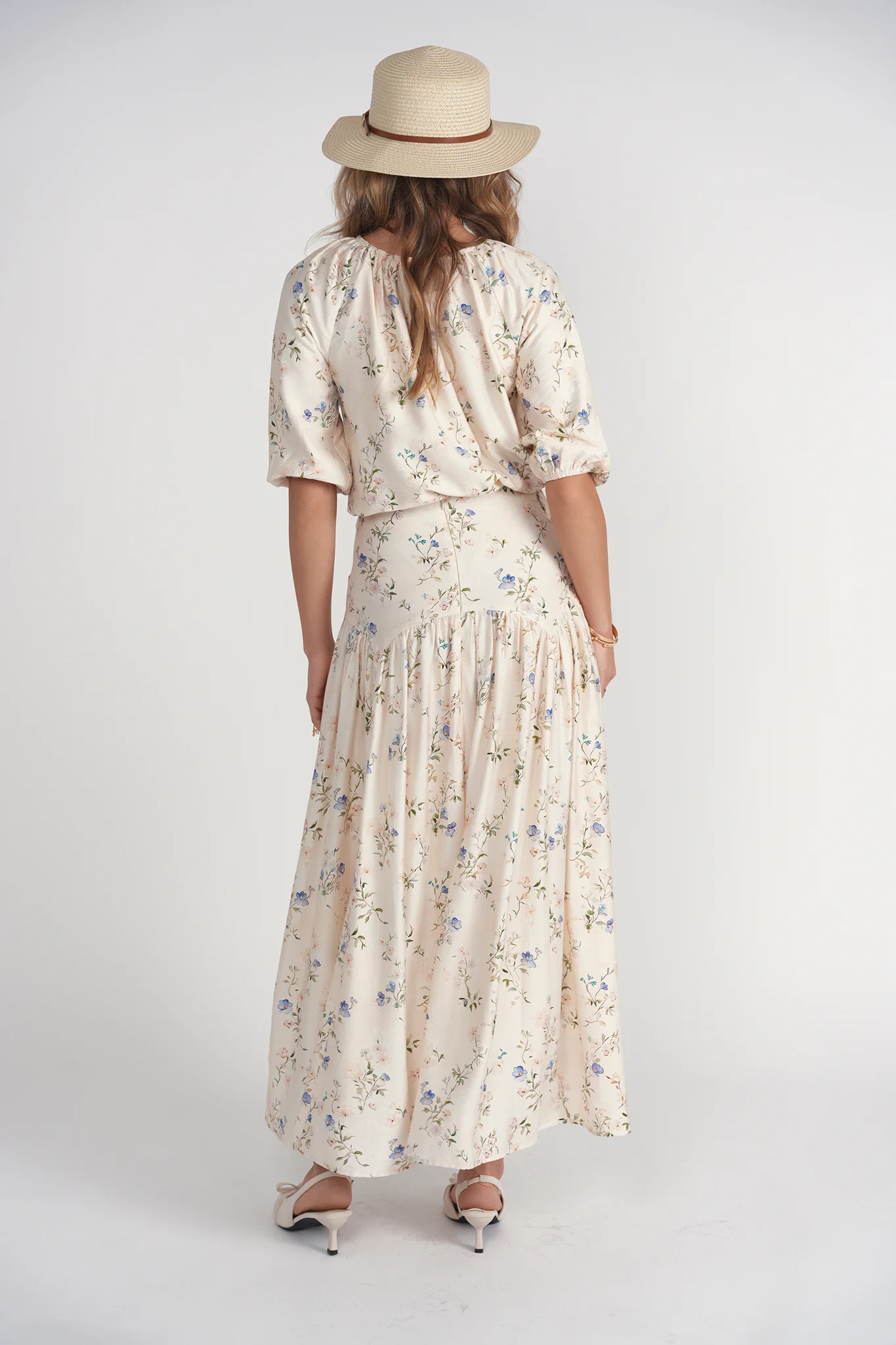 Belle Skirt- Cream Floral - Image 4