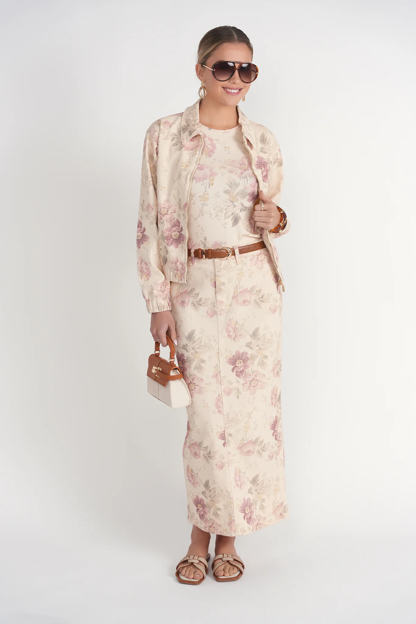Bomber Jacket- Vintage Floral Denim - Image 3