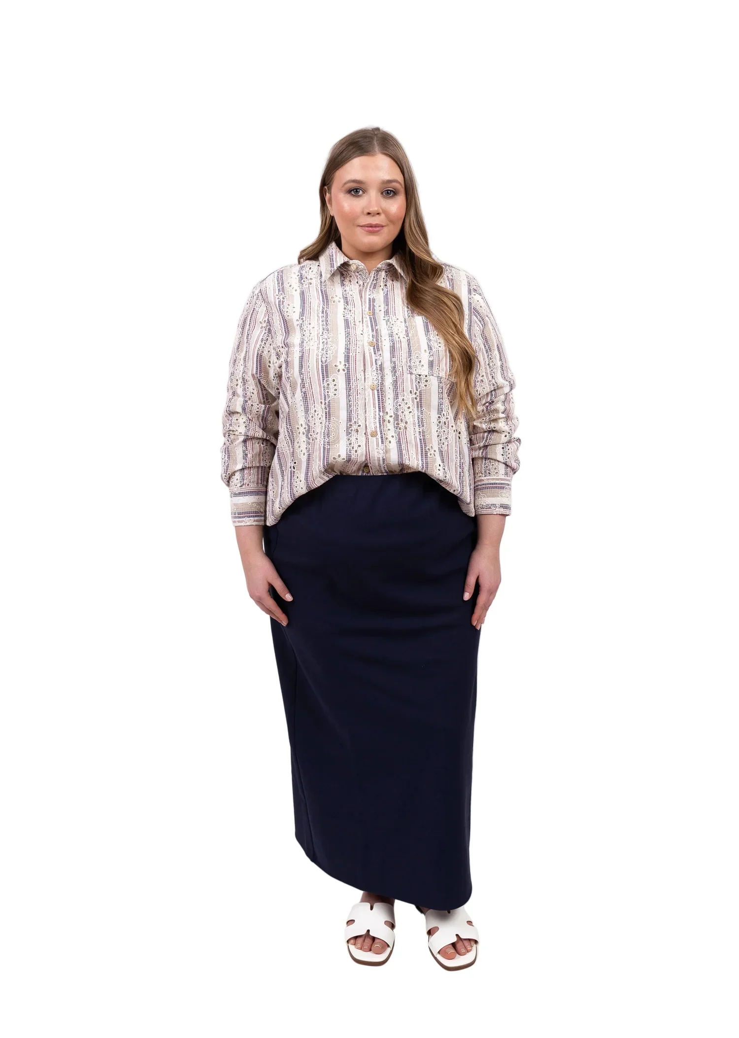 Slim A-line Skirt Denim