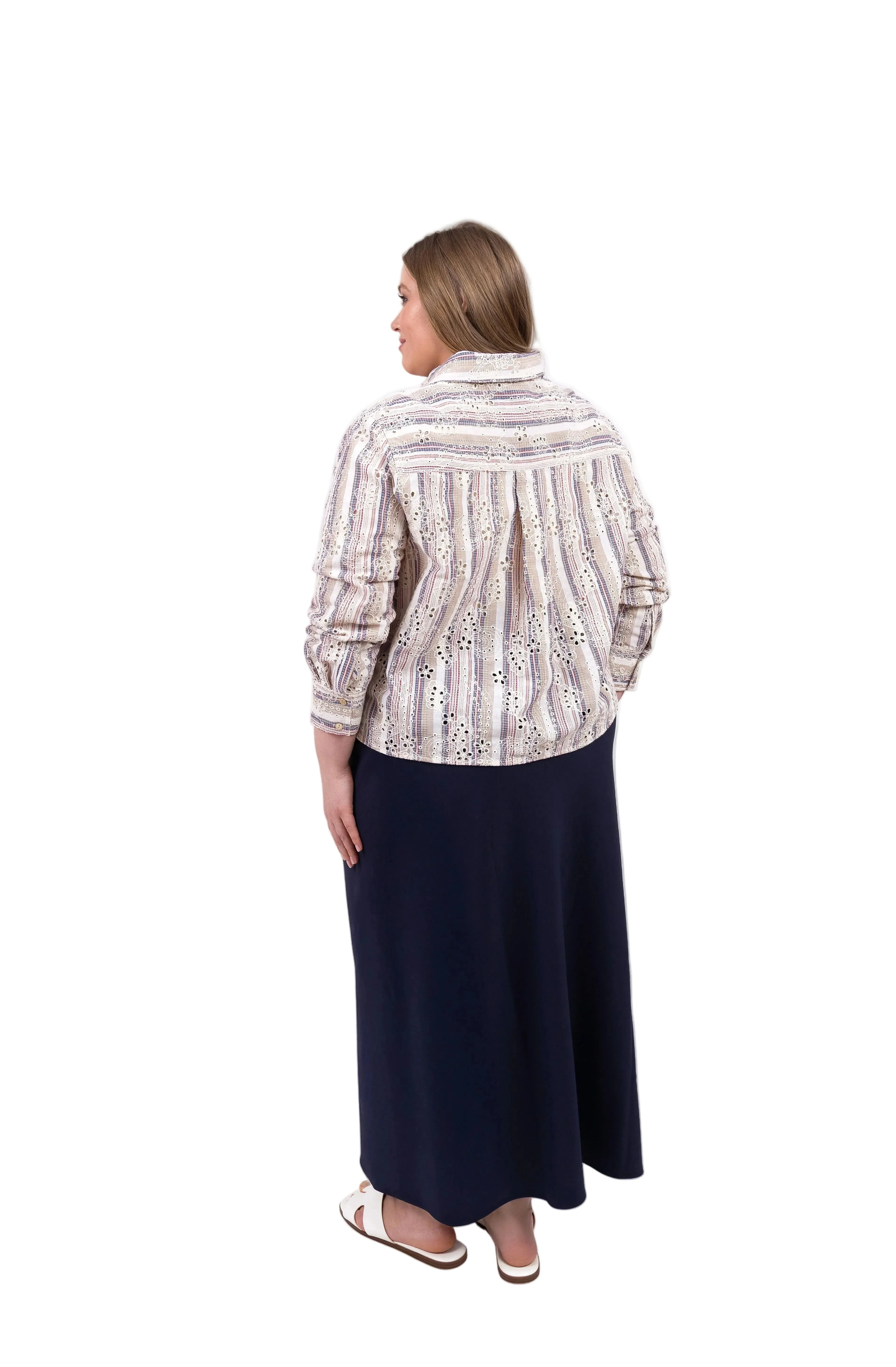Slim A-line Skirt Denim - Image 2