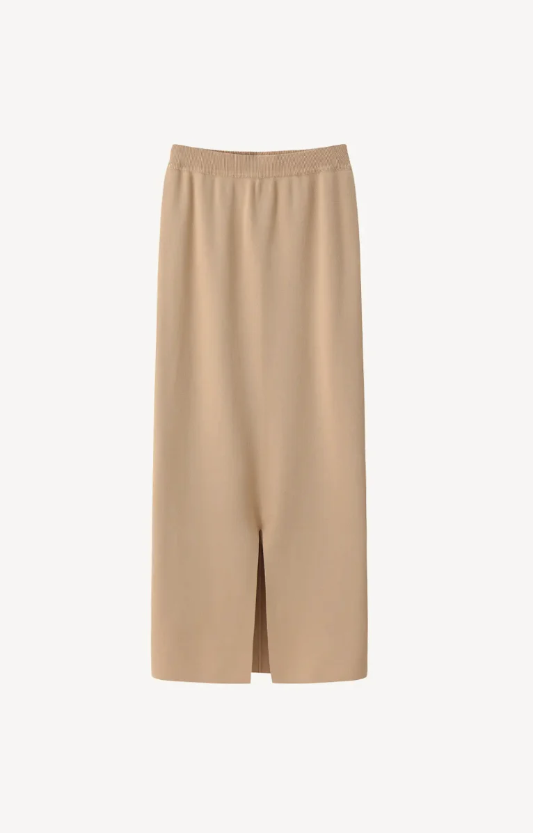 Knit Maxi Skirt- Camel
