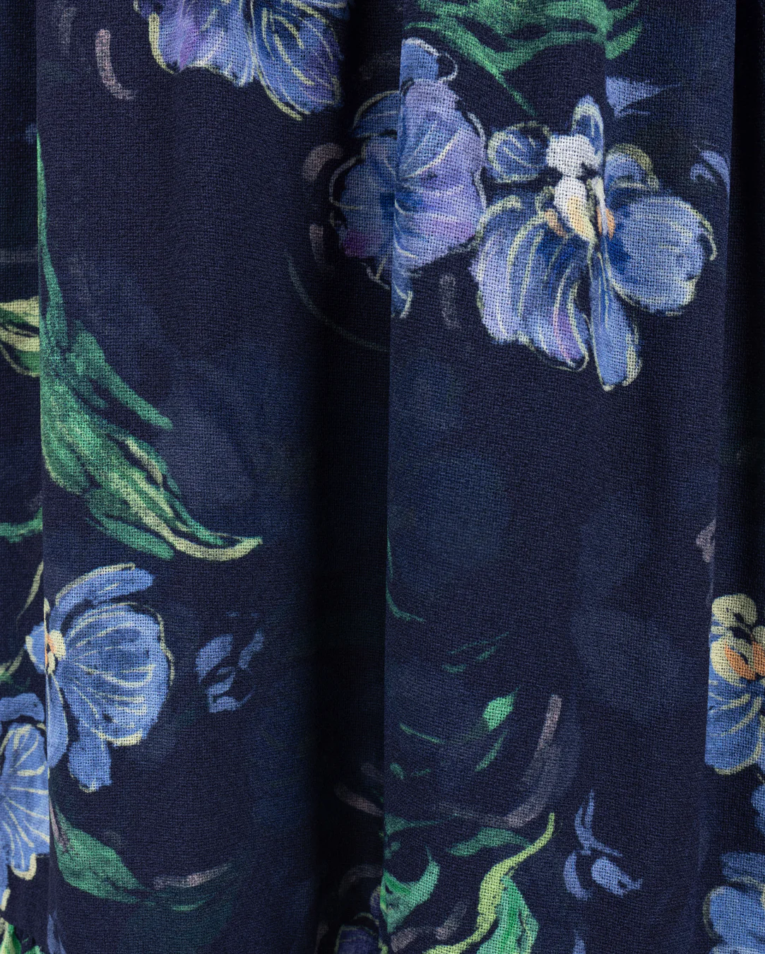Chiffon Floral Tiered Dress- Navy - Image 2
