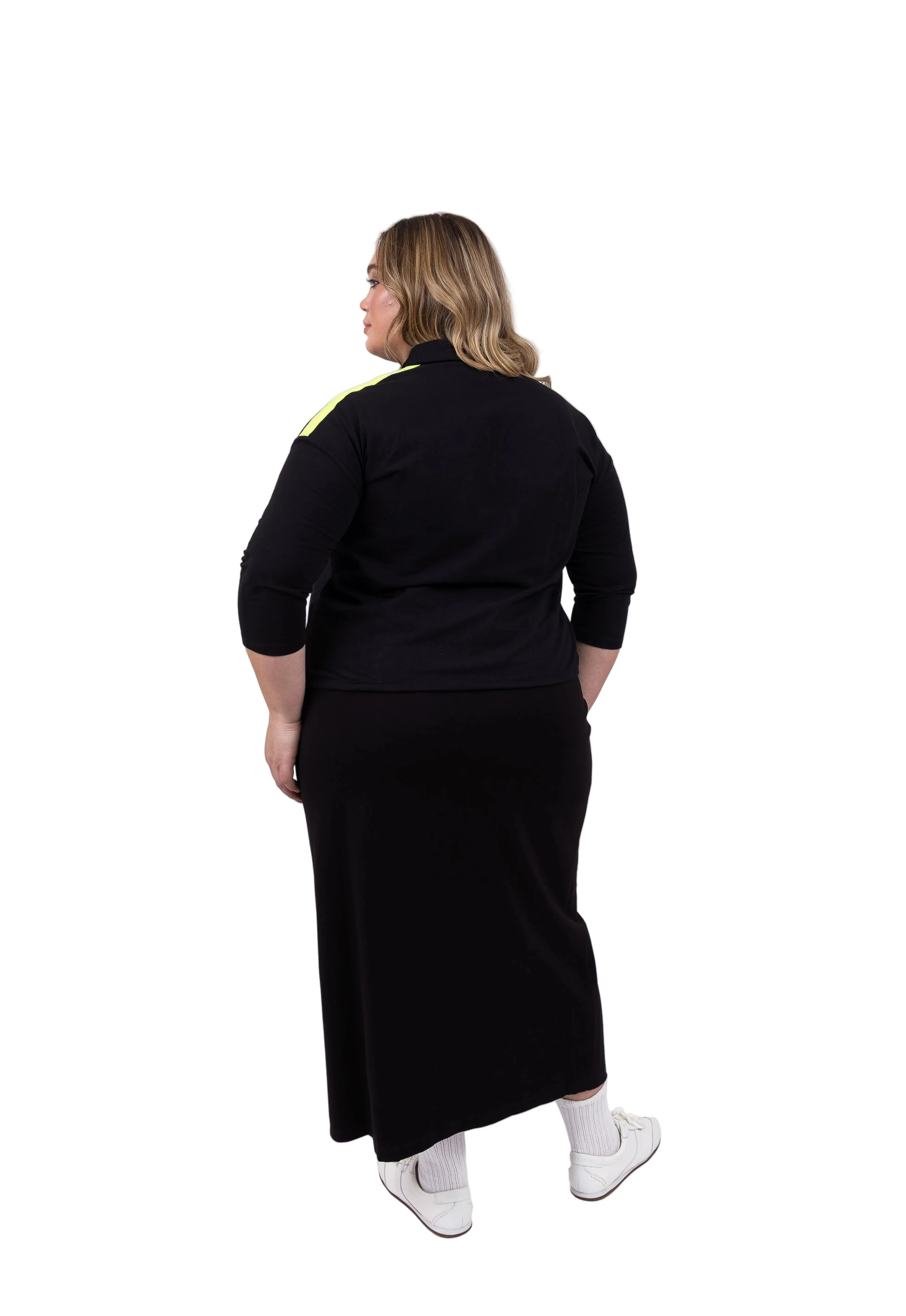 Contrast Top- Black Beige - Image 3