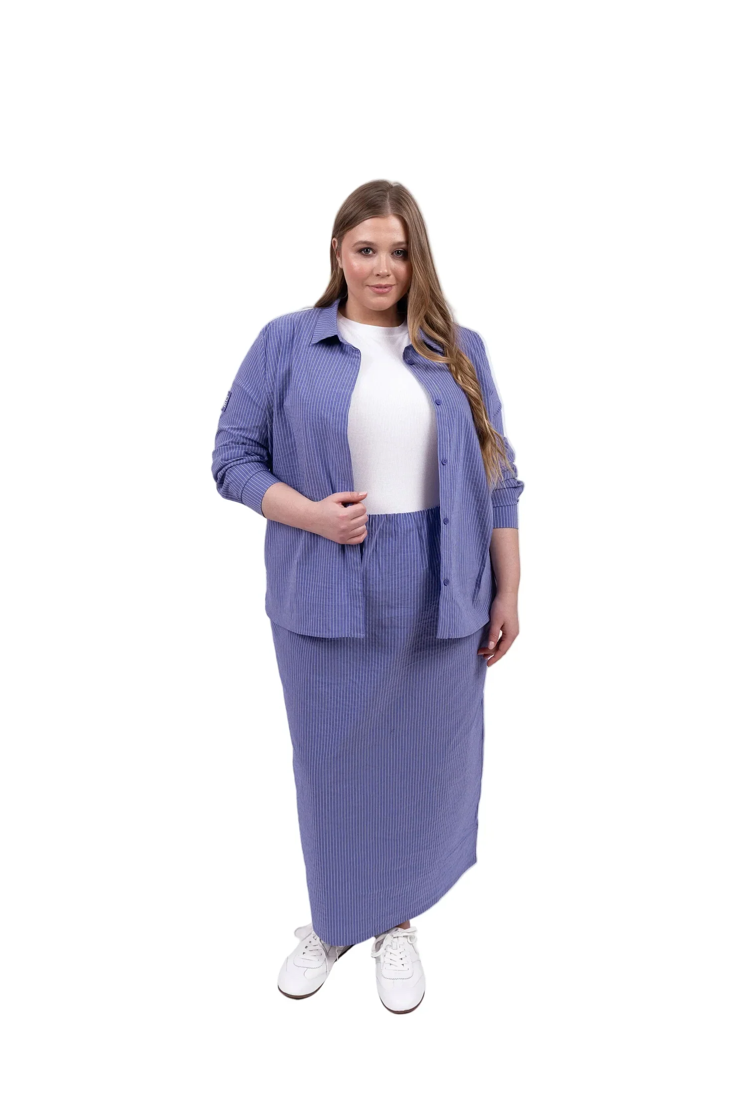 The Stripe Shirt- Blue