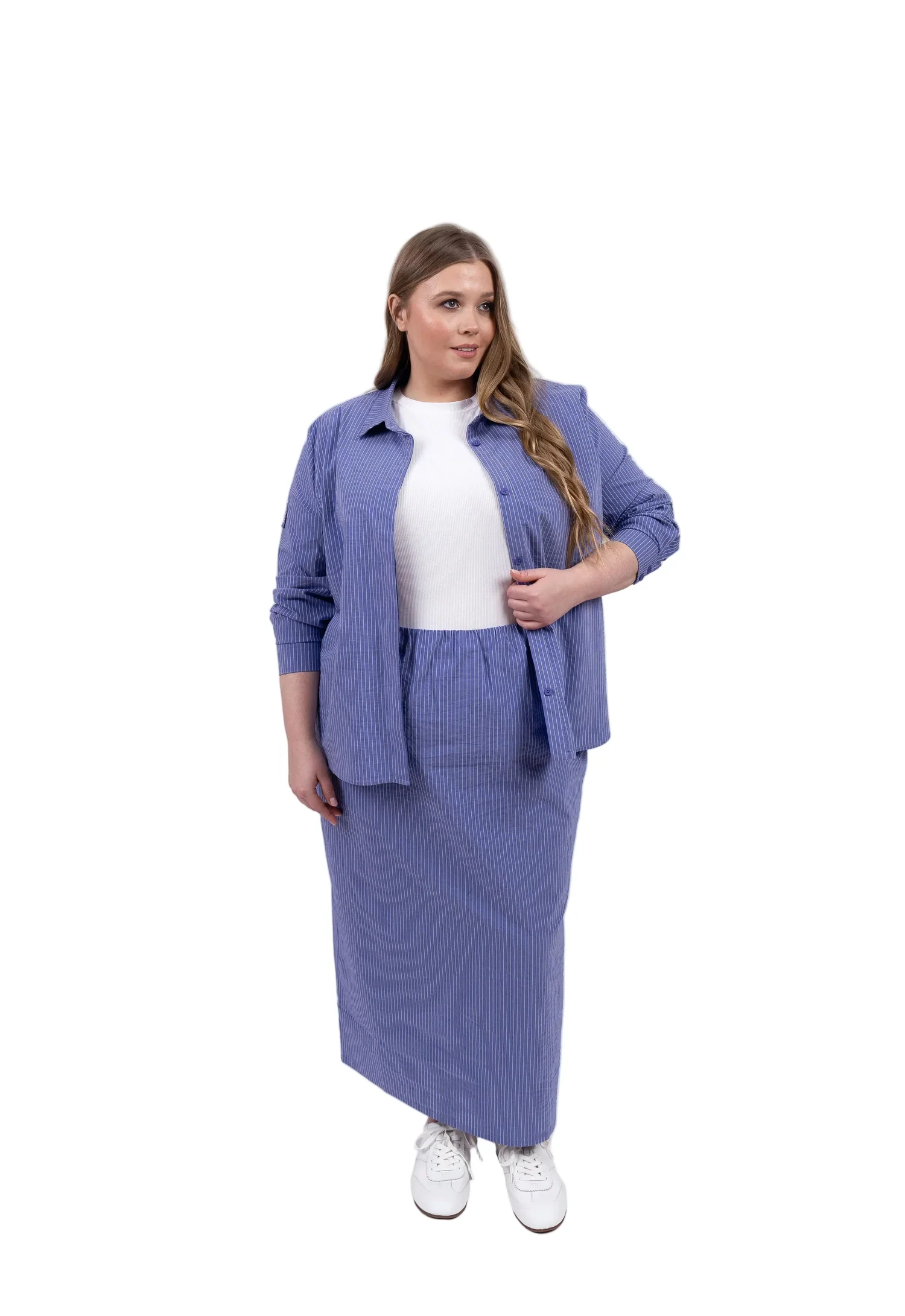 The Stripe Shirt- Blue - Image 2
