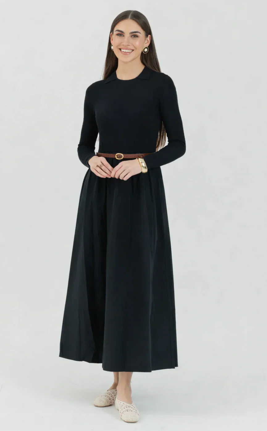 Collar pointelle Maxi Black