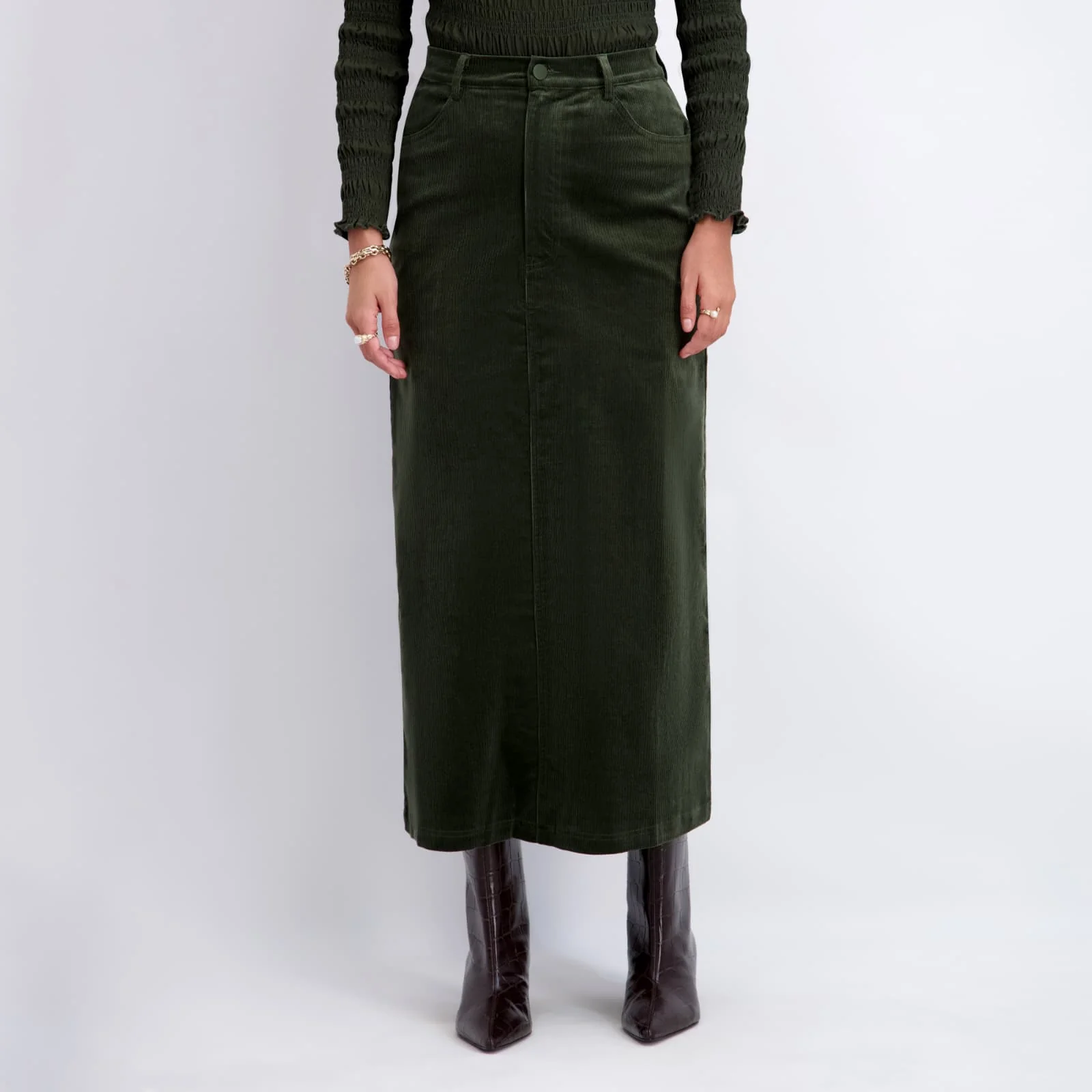 Corduroy Skirt- Green