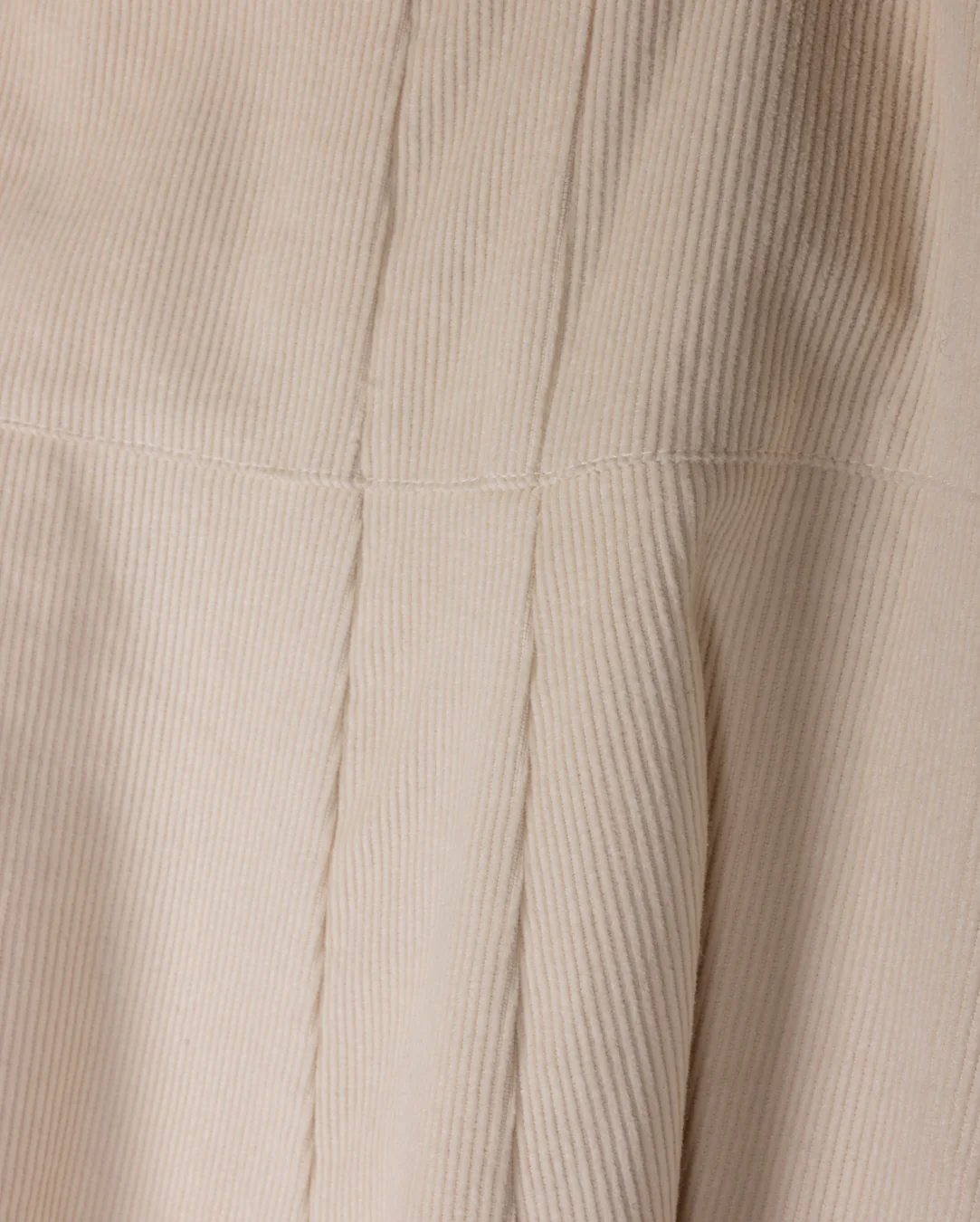 Corduroy Yolk Skirt- Cream - Image 2