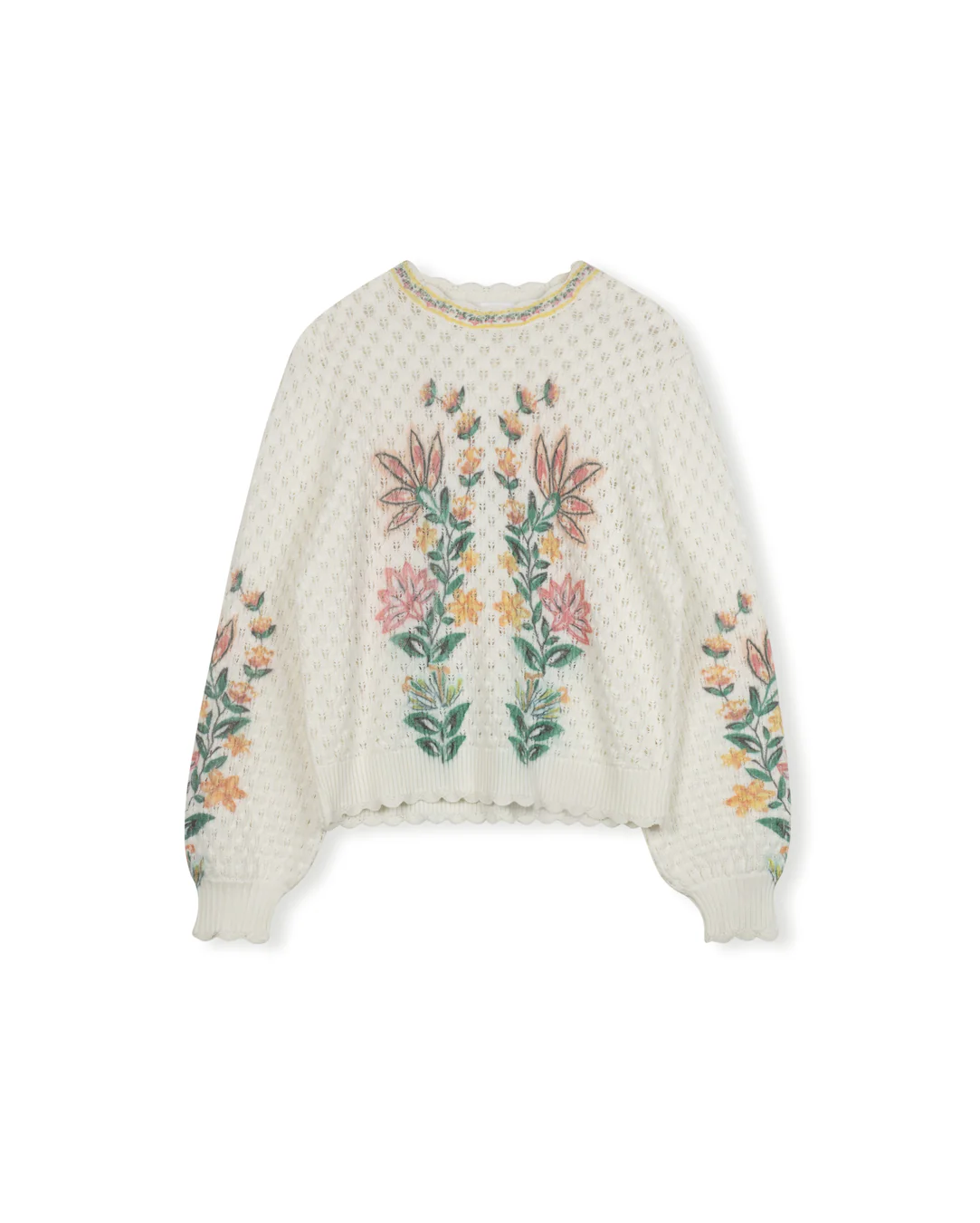 Crochet Floral Sweater- Floral