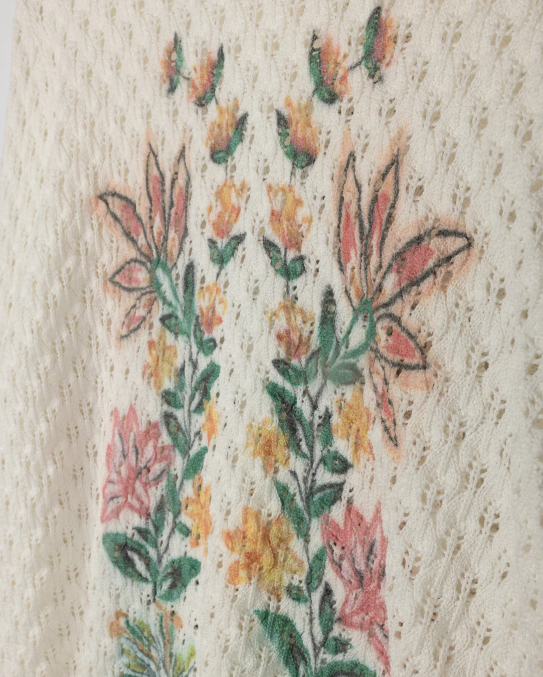 Crochet Floral Sweater- Floral - Image 2