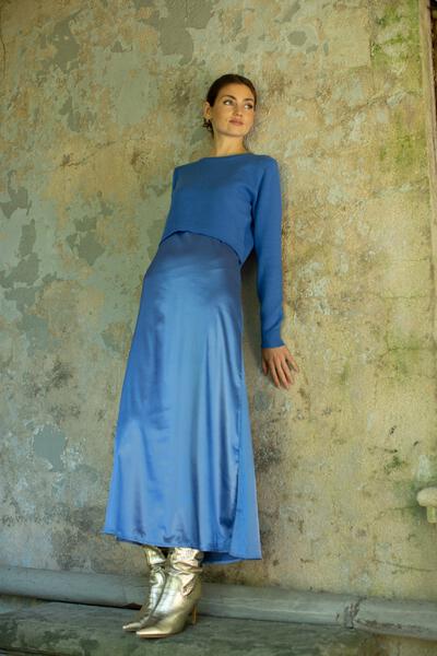 Crop Sweater - Azure - Image 4