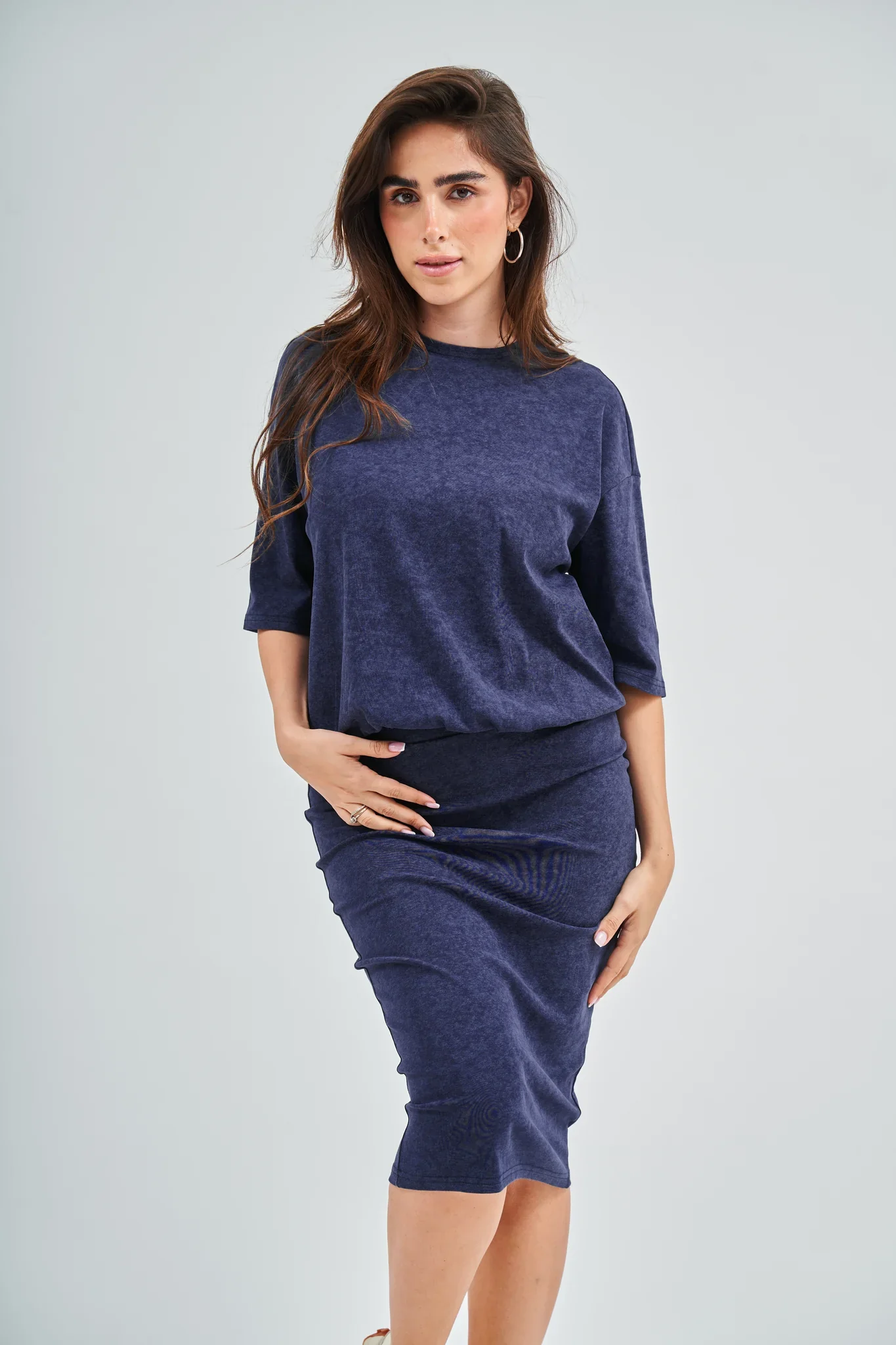 Denim Wash Balloon Top