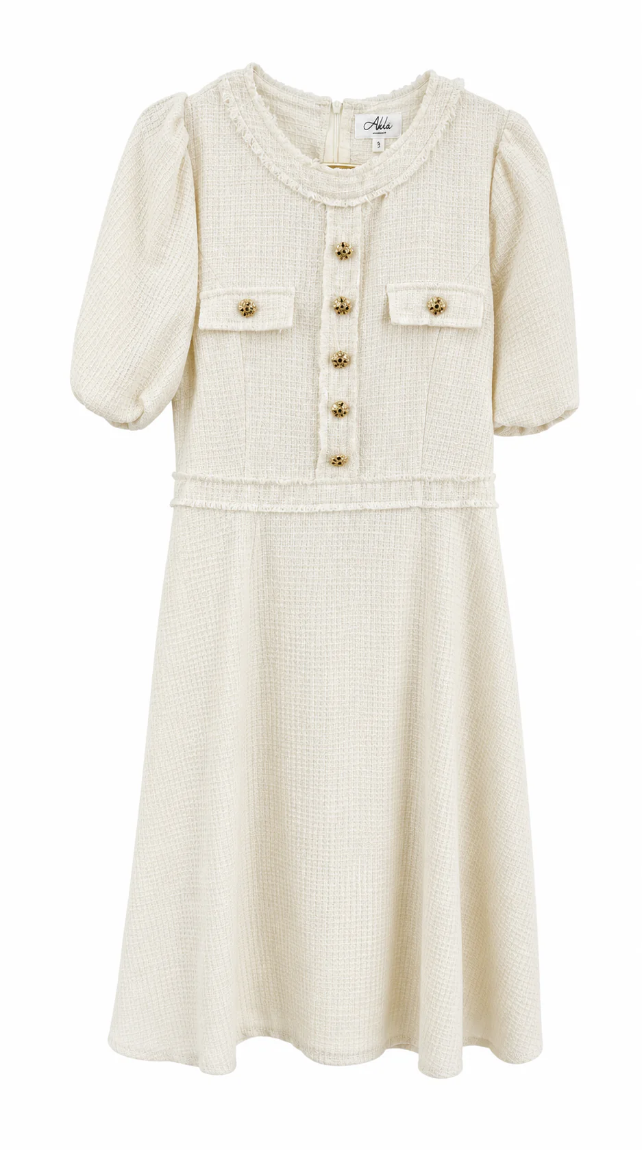 Tweed Dress in Ivory