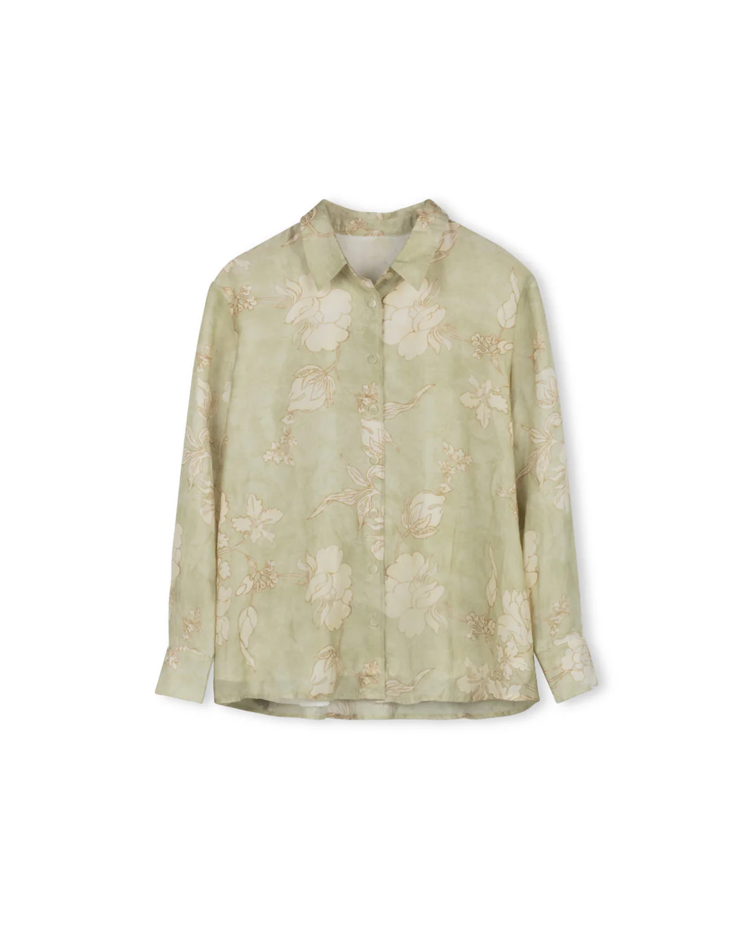 Effect Floral Blouse- Green