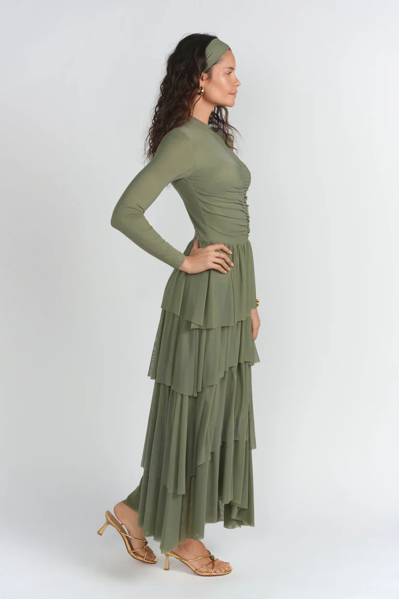 Europa Dress- Moss Stone - Image 3