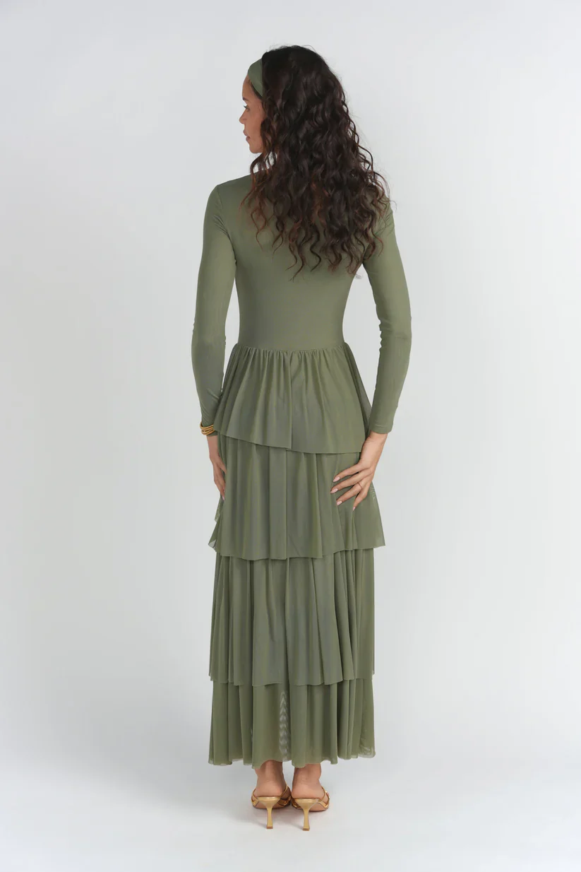 Europa Dress- Moss Stone - Image 4