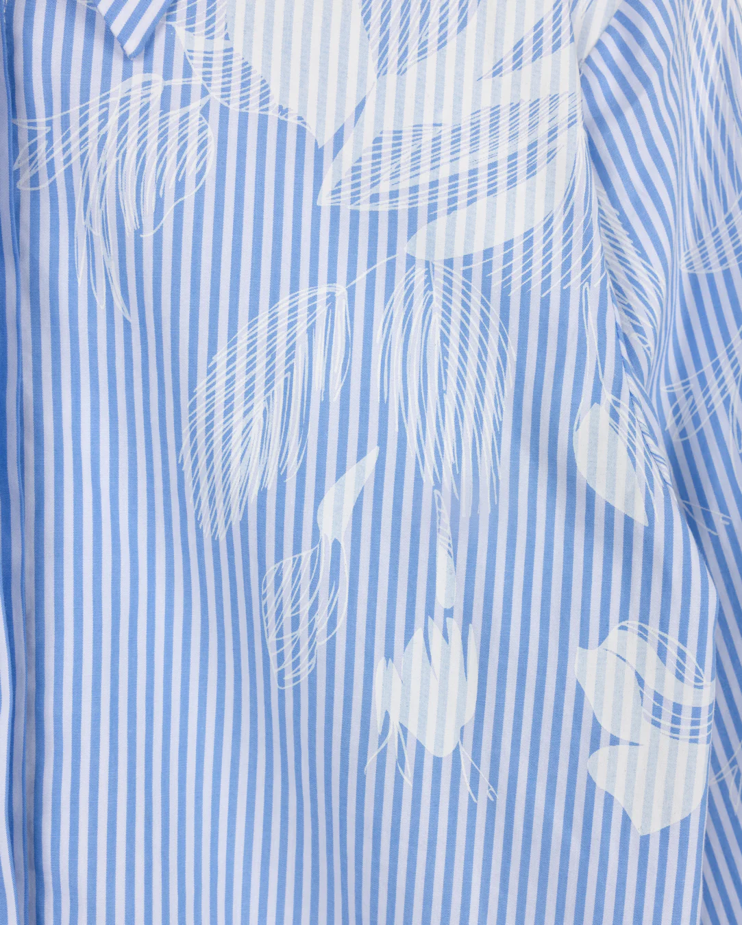Faded Print Blouse- Light Blue - Image 2