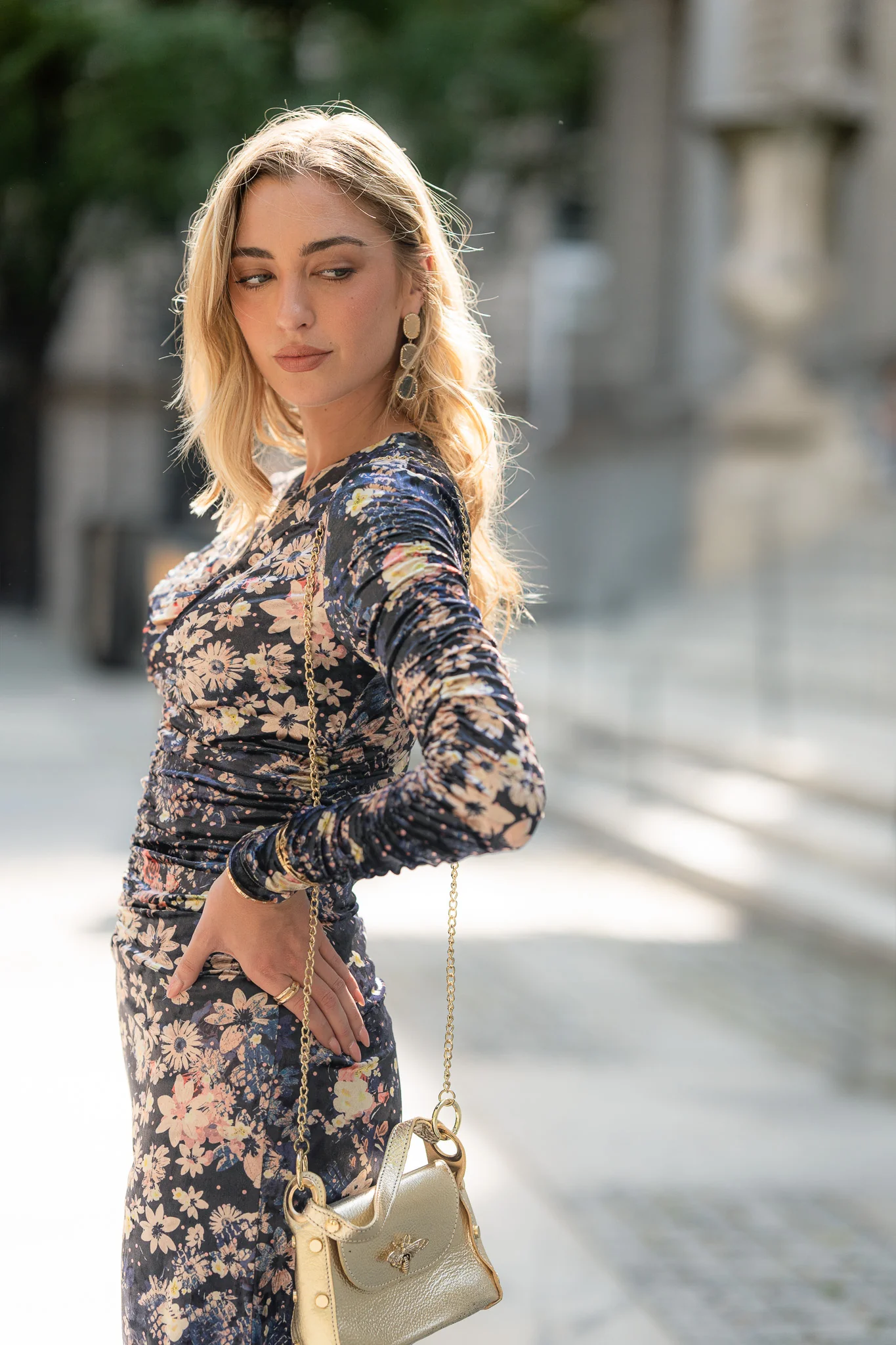 Flora Velvet Maxi- Floral Grunge - Image 3