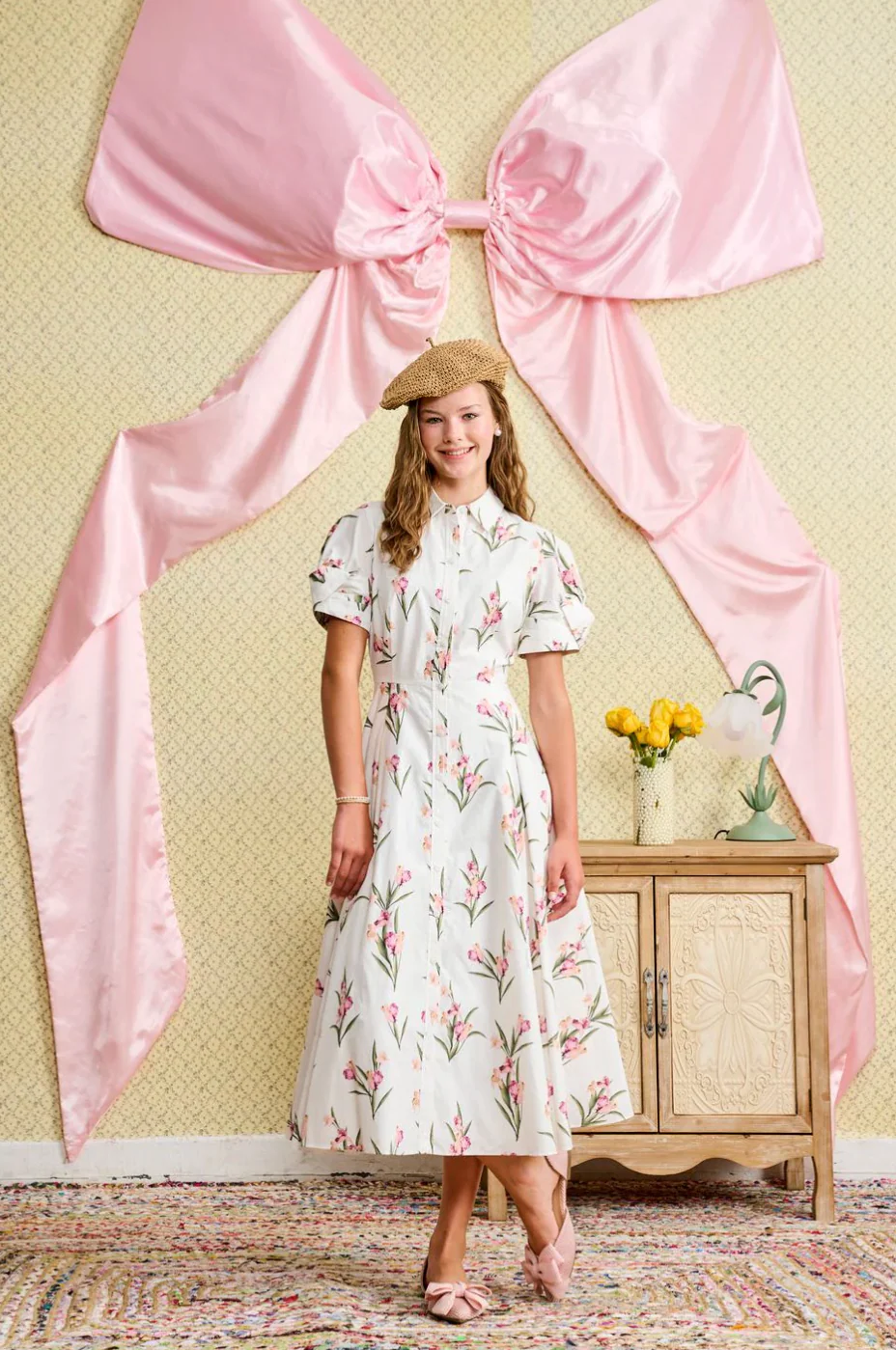 Floral Print Button Down Dress