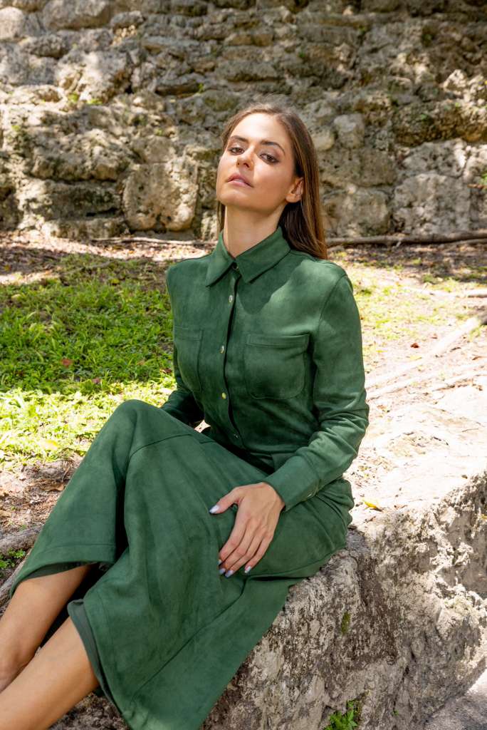 Green Suede Set