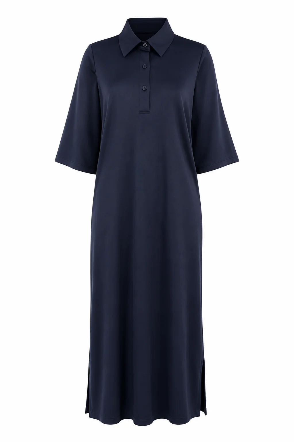 Jersey Polo Dress- Navy