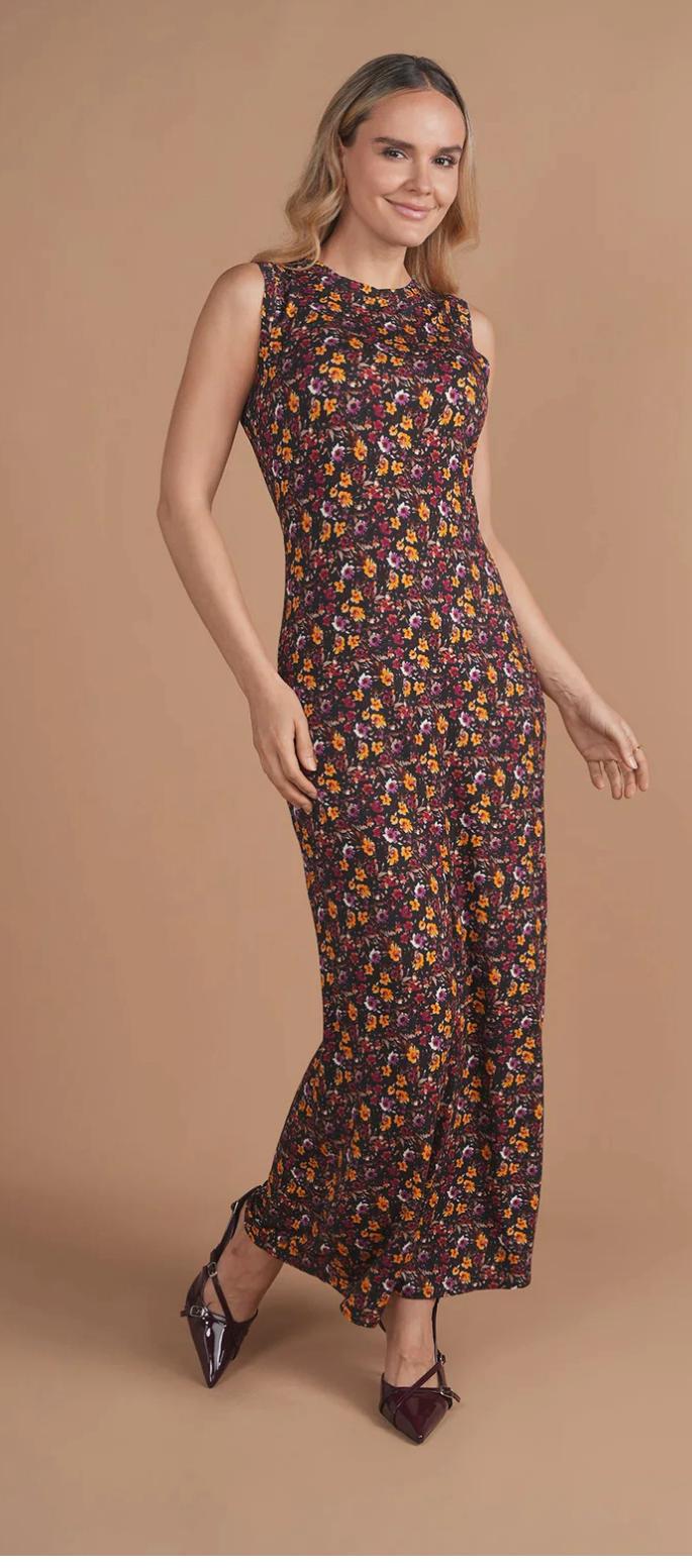 Jersey Sleeveless Dress- Floral