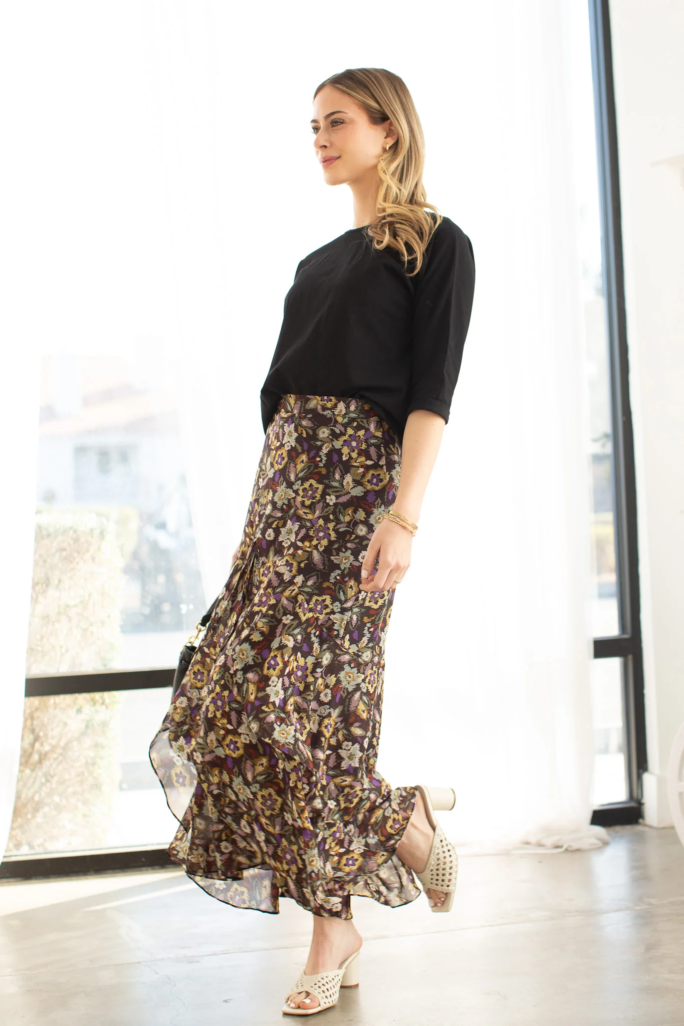 Jodi Skirt- Floral Sketch - Image 2