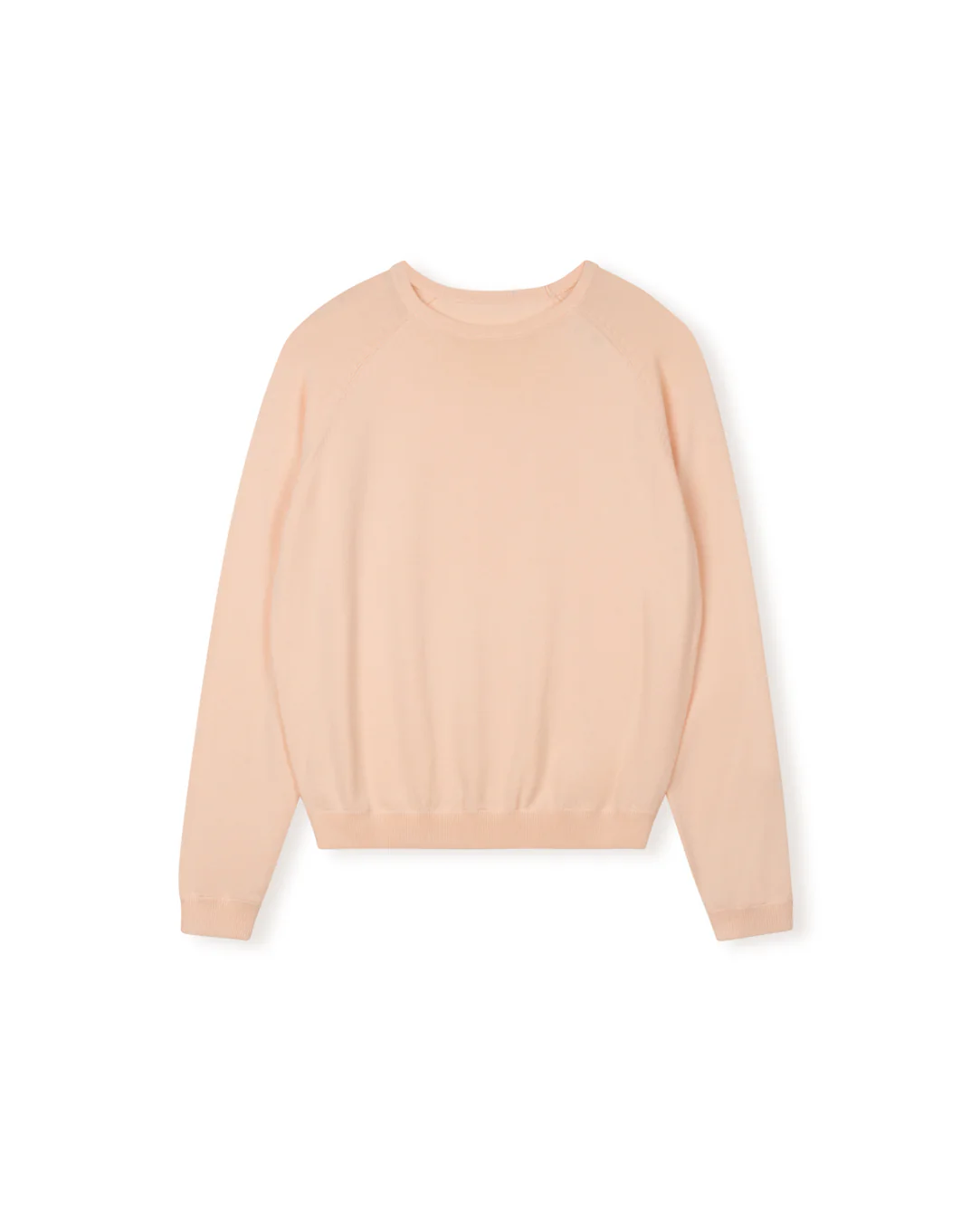 Knit Thick Edged Crew Neck- Peach