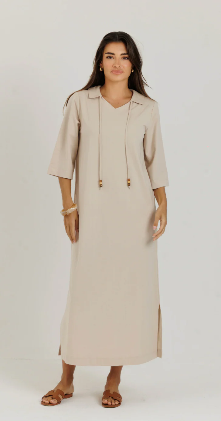 loup Cotton Charm Dress Tan