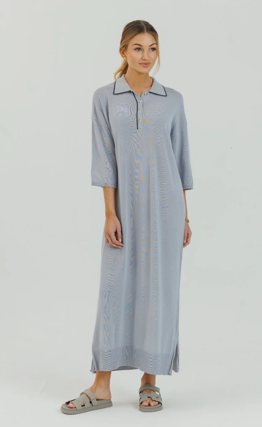 Loup-Polo Dress Stone
