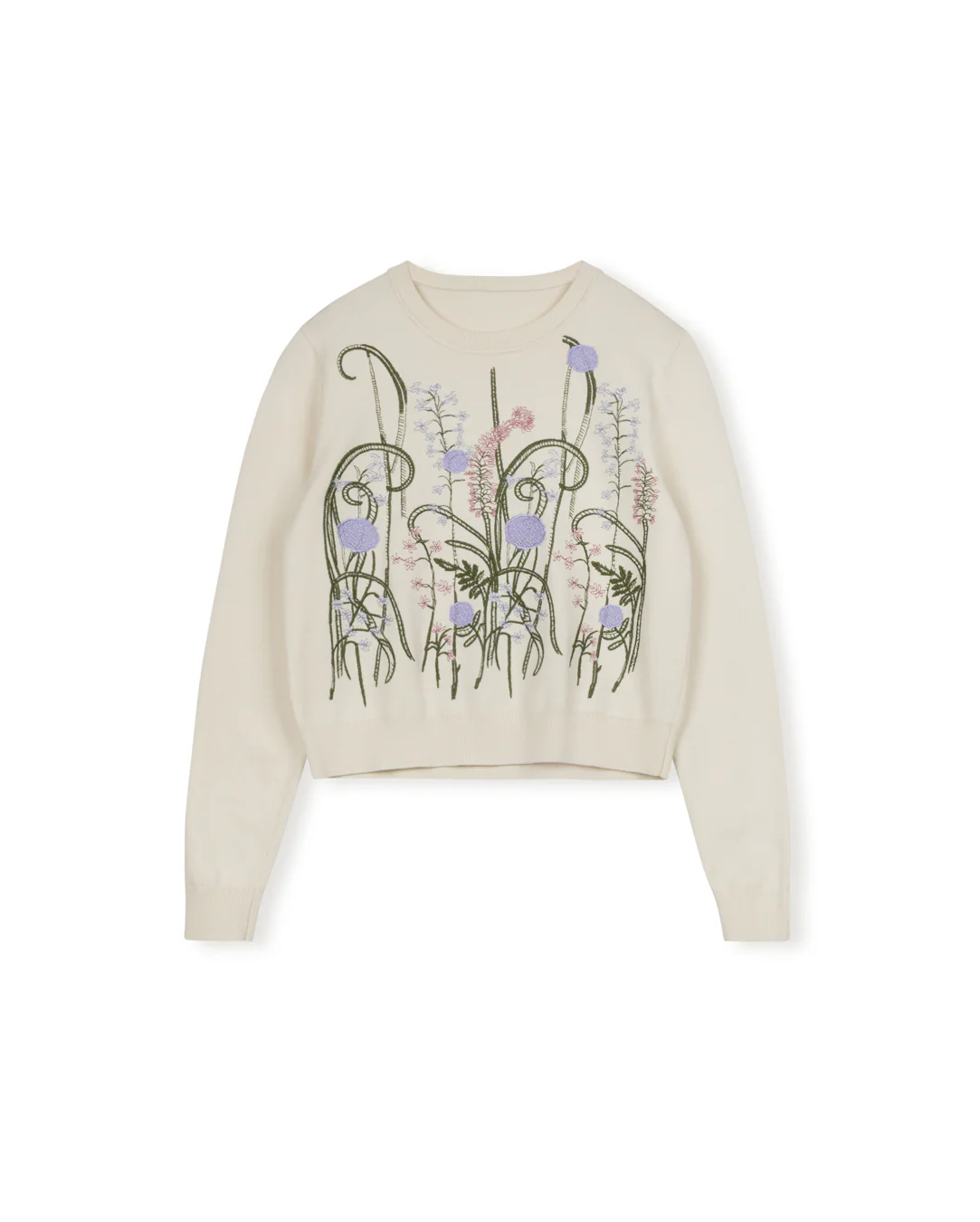 Marigold Embroidered Cardigan- Cream