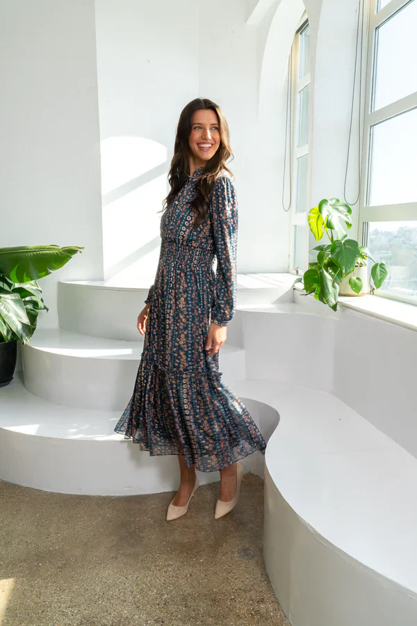 Maui Dress- Teal Floral