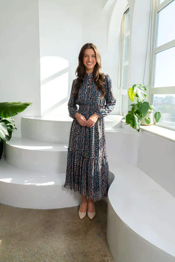 Maui Dress- Teal Floral - Image 3