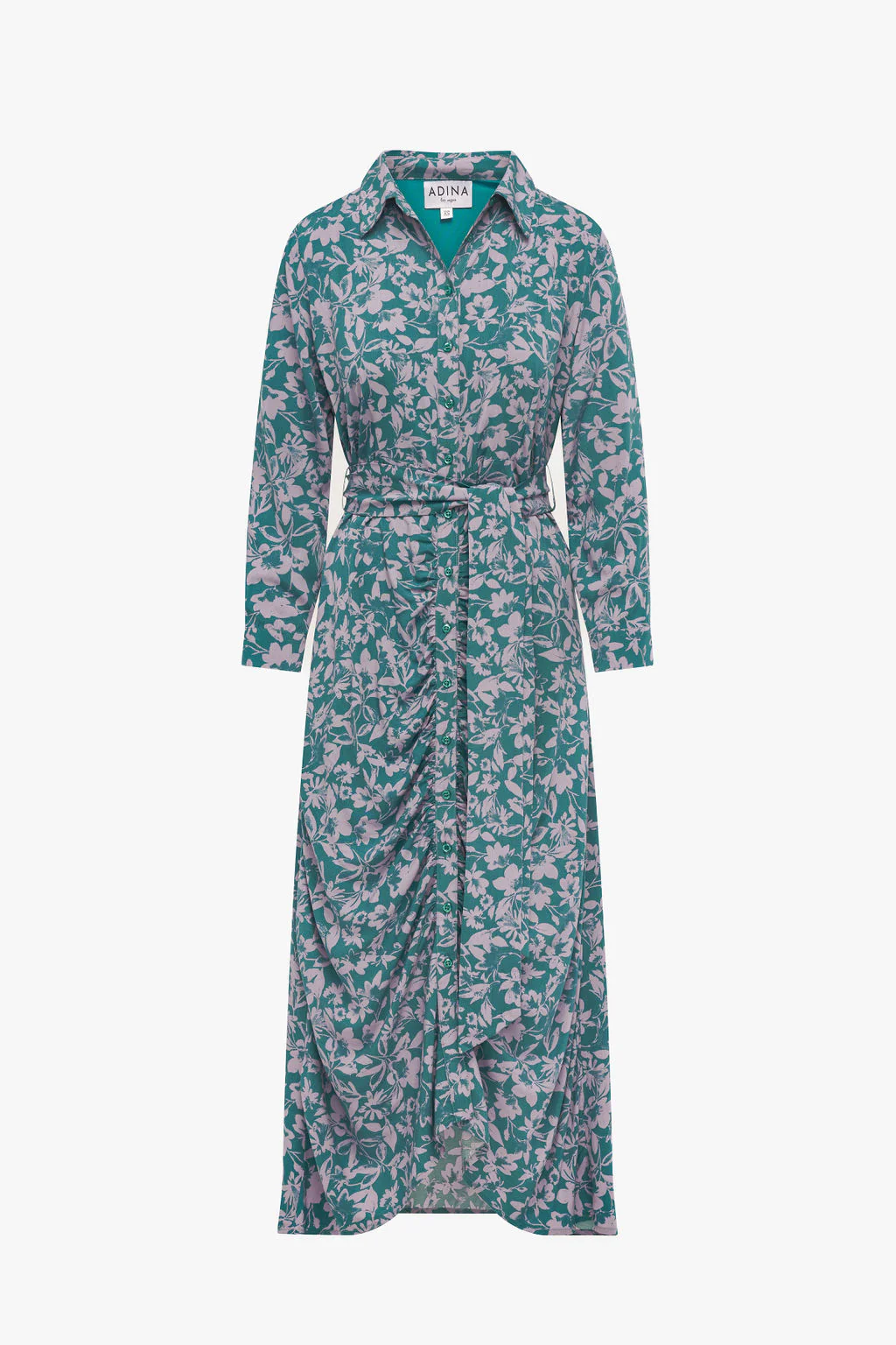 Megan Dress- Lilac on Green - Image 3
