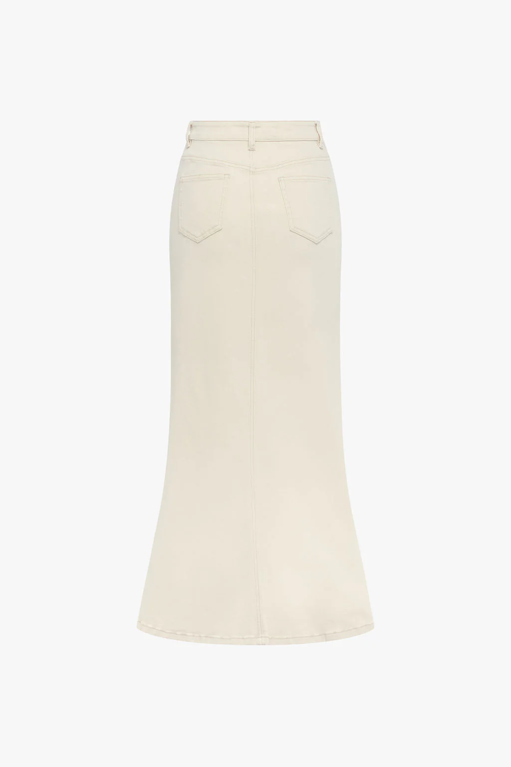 Mermaid Denim Maxi Skirt- Cream - Image 4