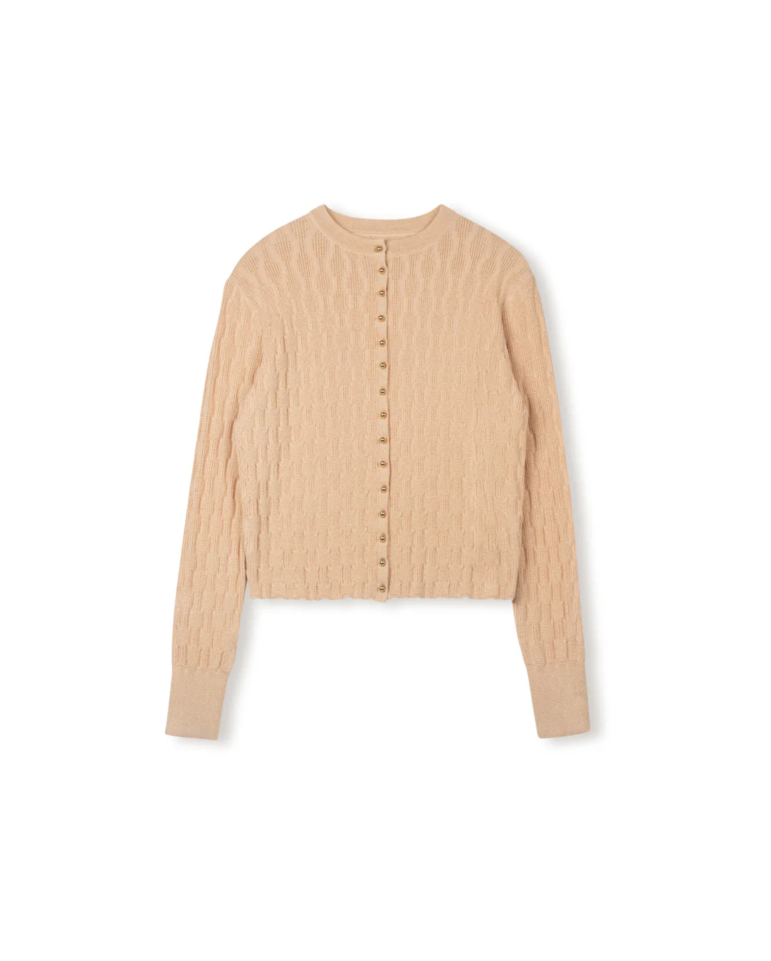 Metallic Squiggle Cardigan- Peach - Image 2