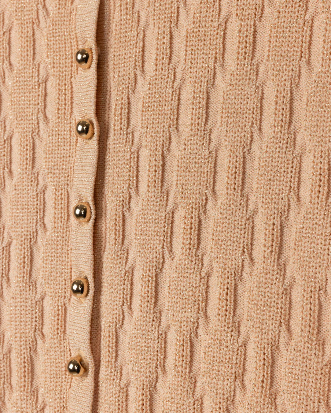 Metallic Squiggle Cardigan- Peach - Image 3