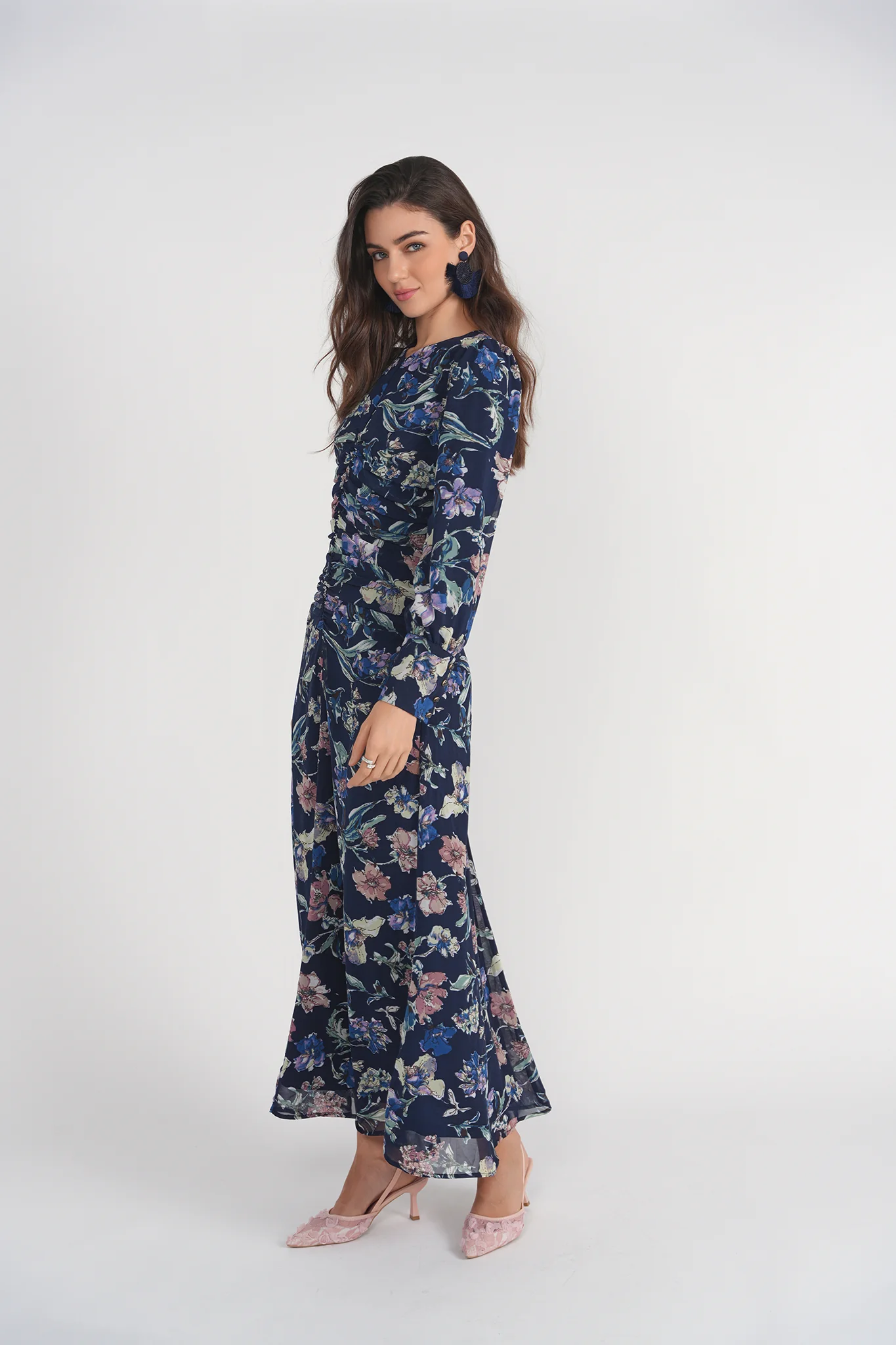 Michalie Midi- Navy Floral - Image 3