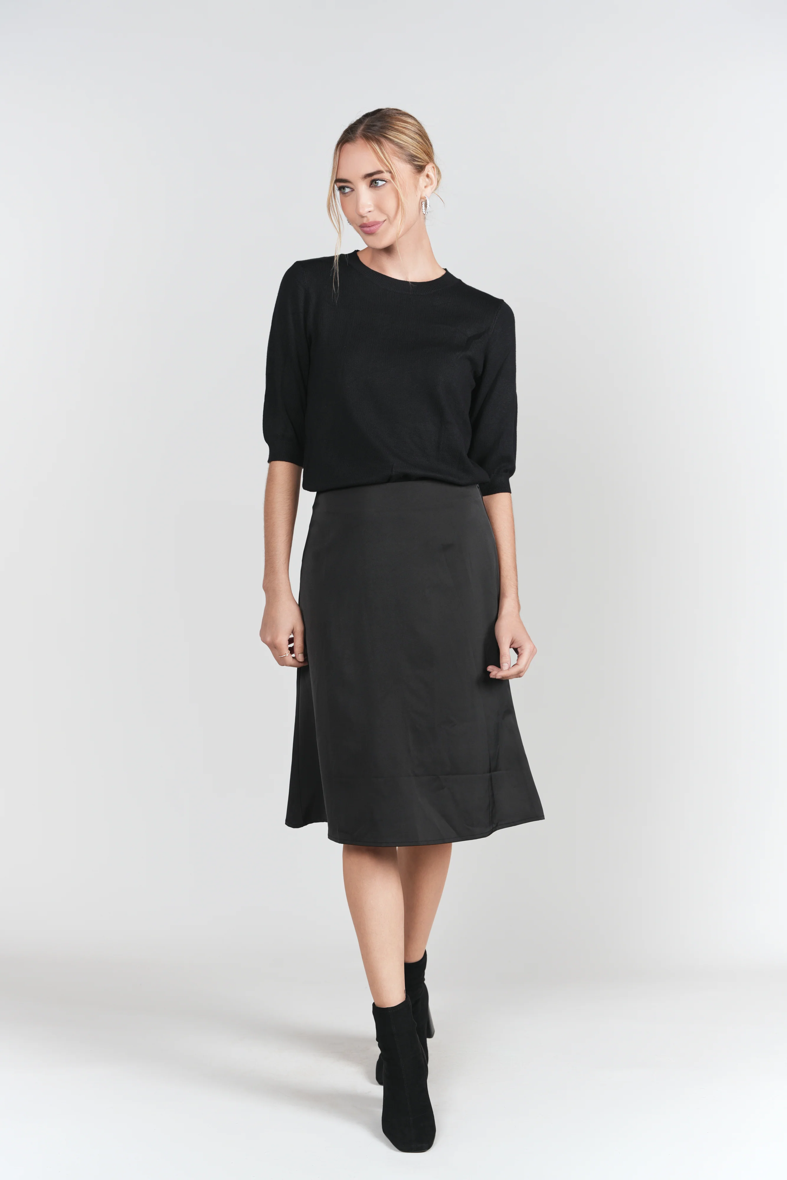 Naomie Slip Skirt 23"- Black - Image 2