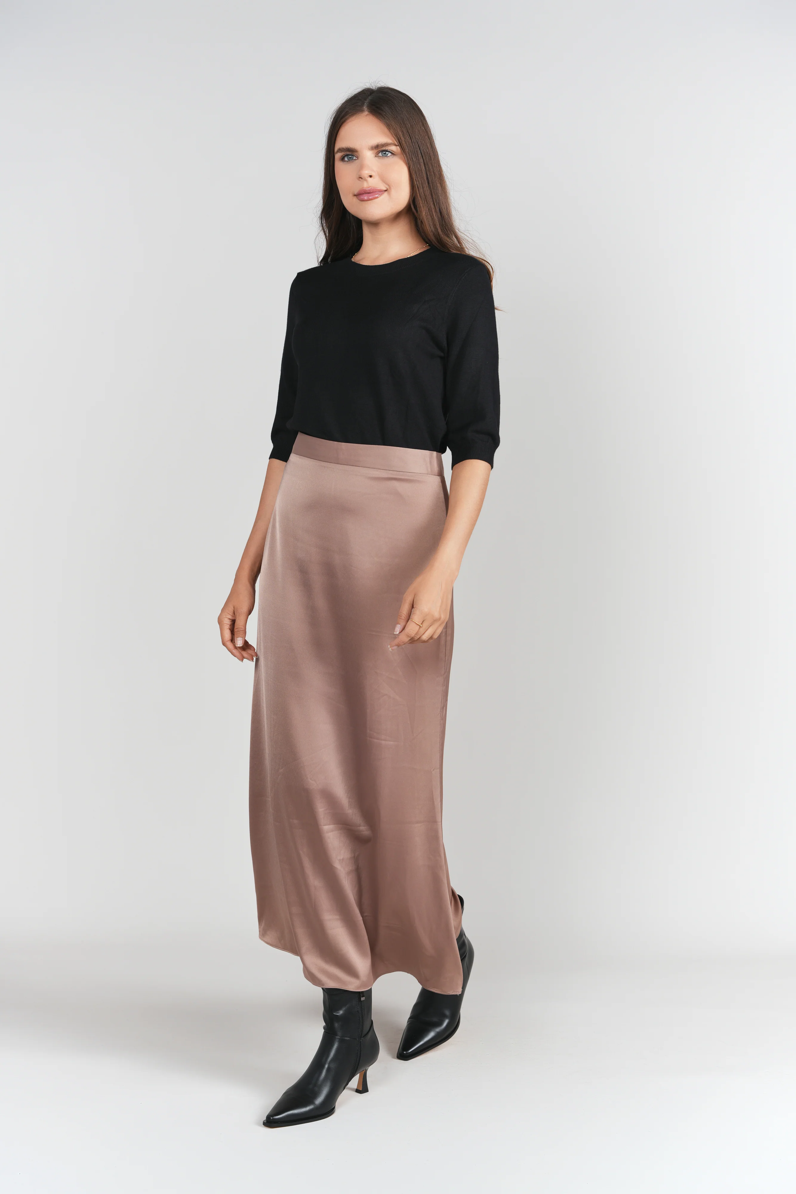 Naomie Slip Skirt Maxi- Mocha - Image 2