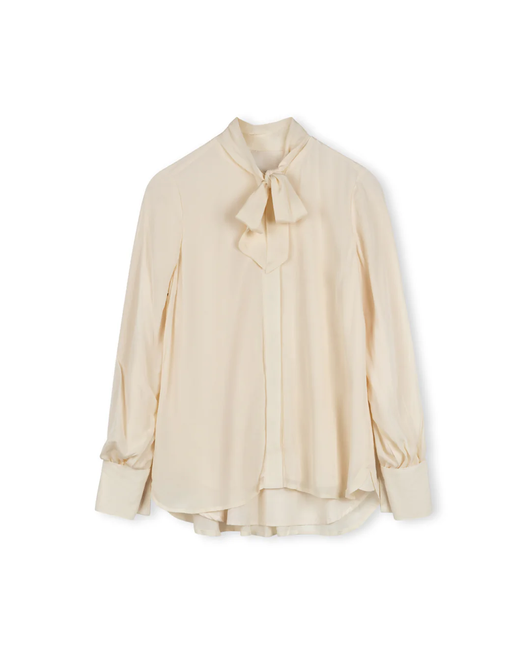 Neck Tie Blouse- Cream